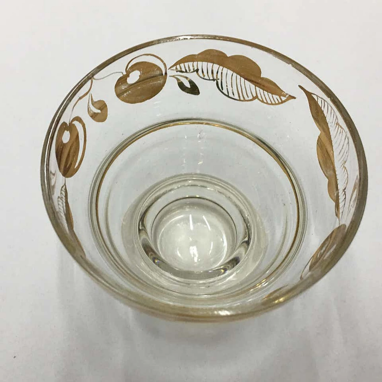 Set di vetro per ciliegie sotto spirito, anni '50 1155048