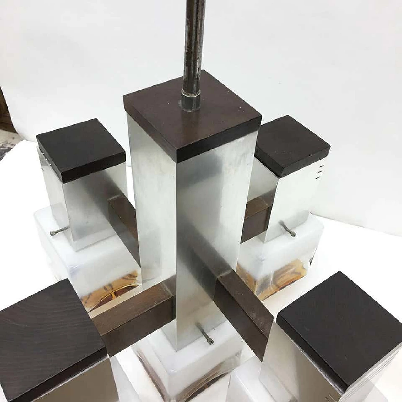 Cubic Chandelier designed by Gaetano Sciolari for Mazzega, 1970s 1155067