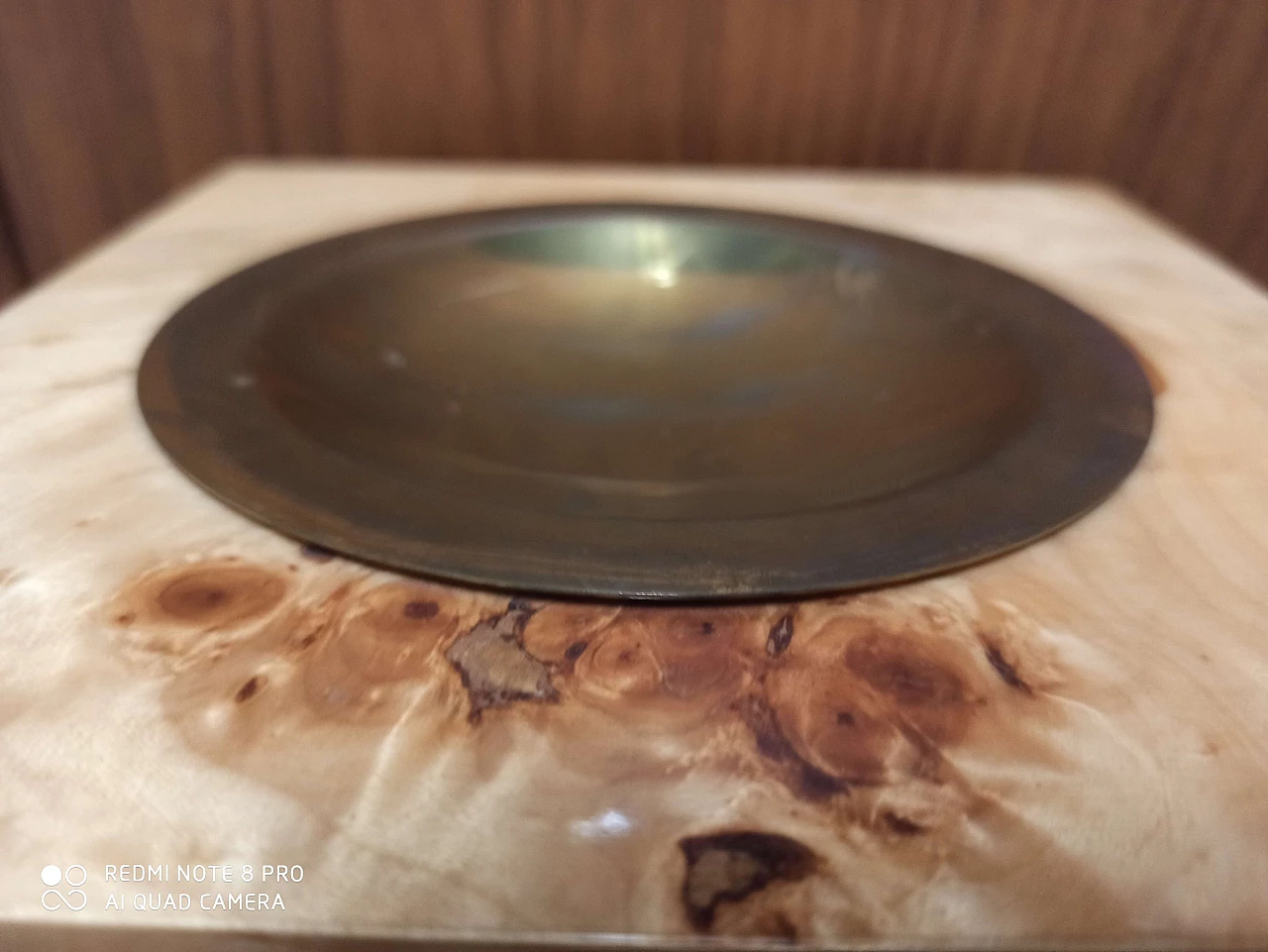 Svuota tasche in ottone e radica di Willy Rizzo, anni '70 1155196