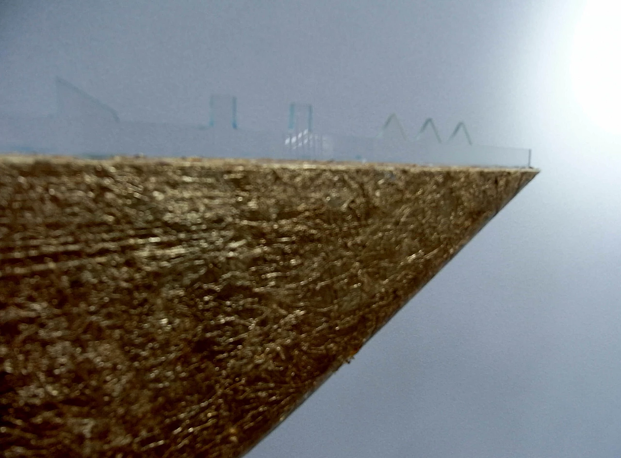 Scultura Skyline in foglia oro di Valter Berni 1155267