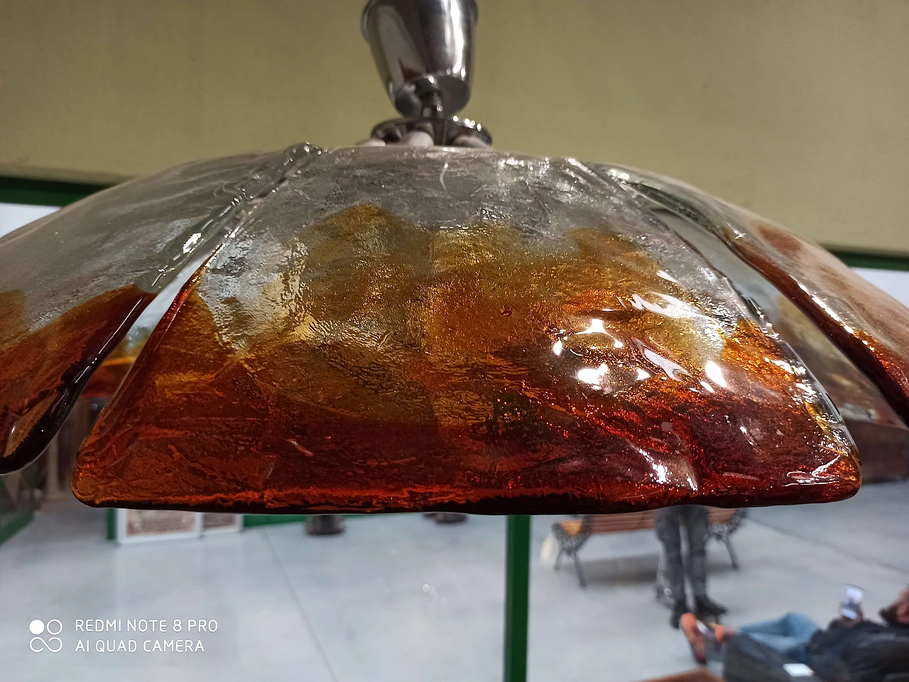 Chandelier in Murano Glass Petal by Toni Zuccheri, 70s 1155287