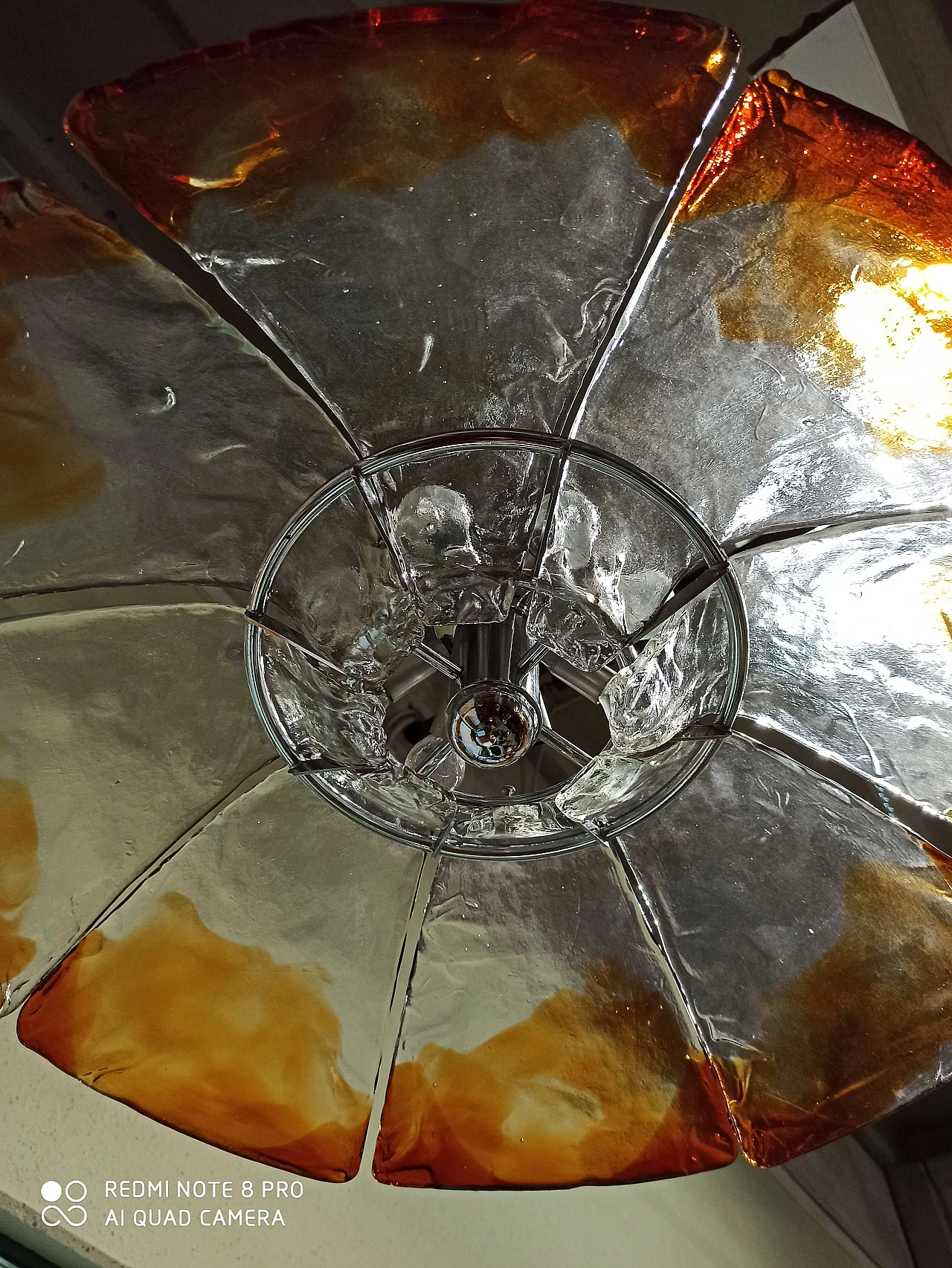Chandelier in Murano Glass Petal by Toni Zuccheri, 70s 1155288