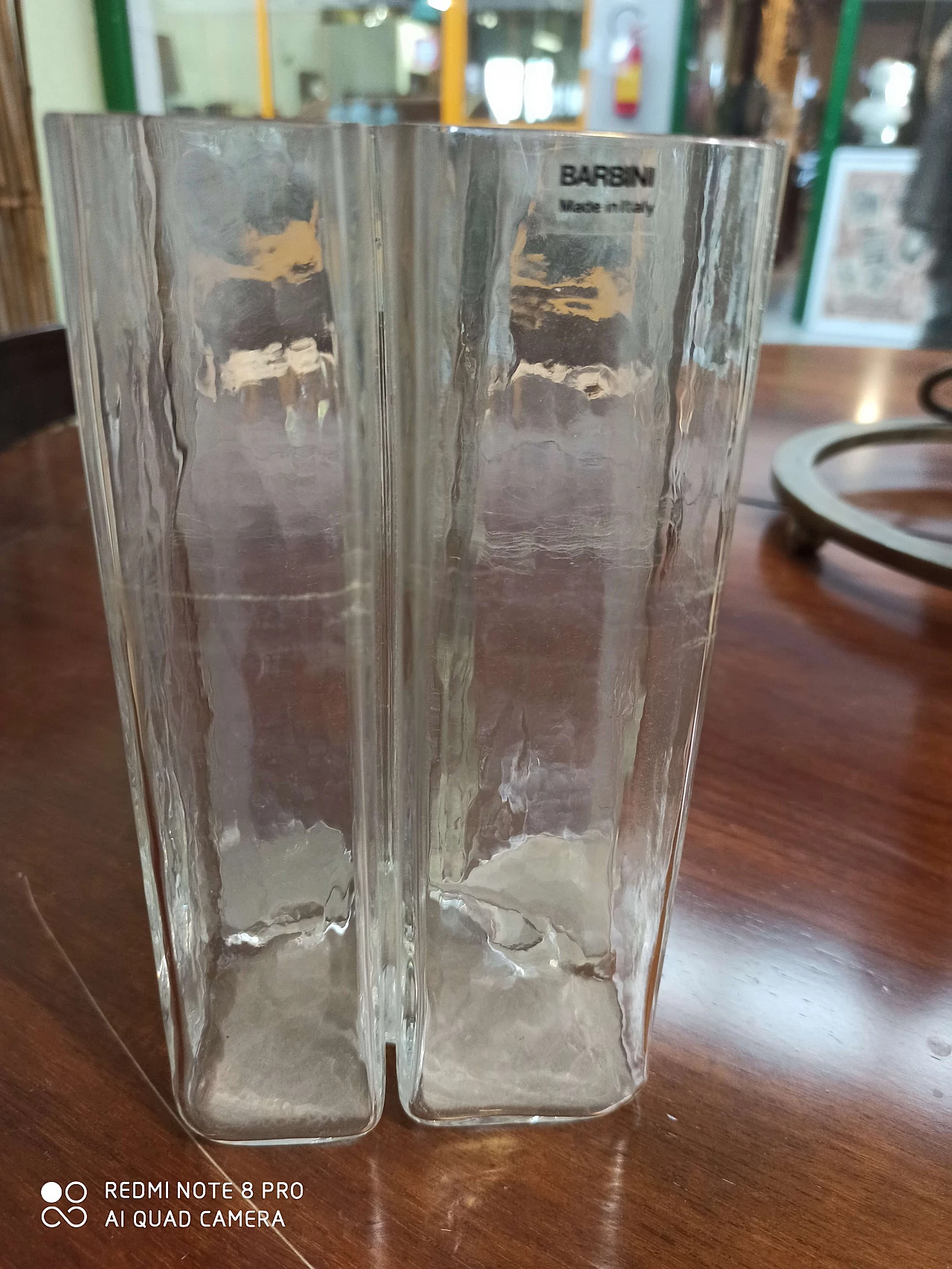 Vaso in vetro di Barbini, anni '70 1155316