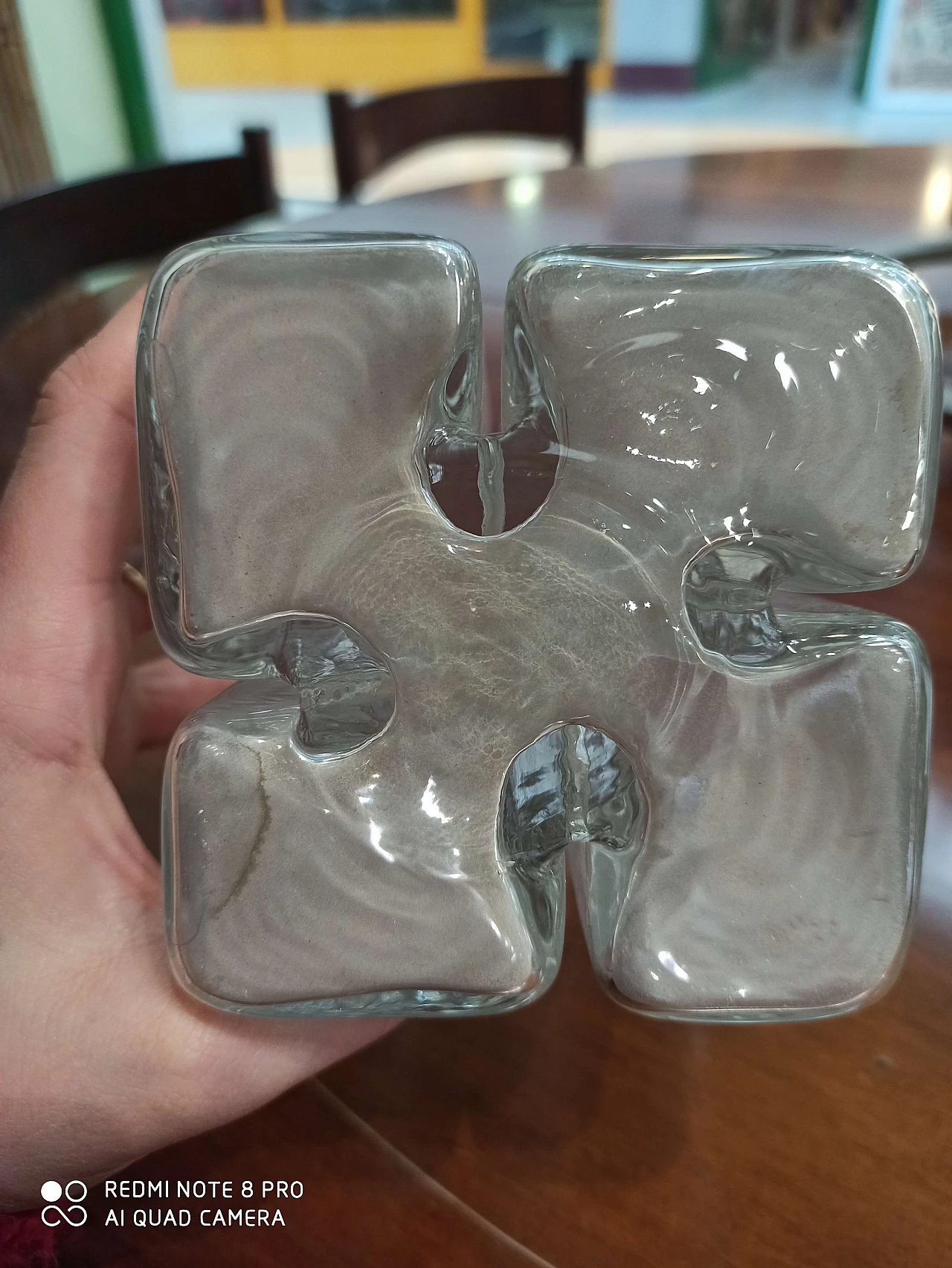 Vaso in vetro di Barbini, anni '70 1155318