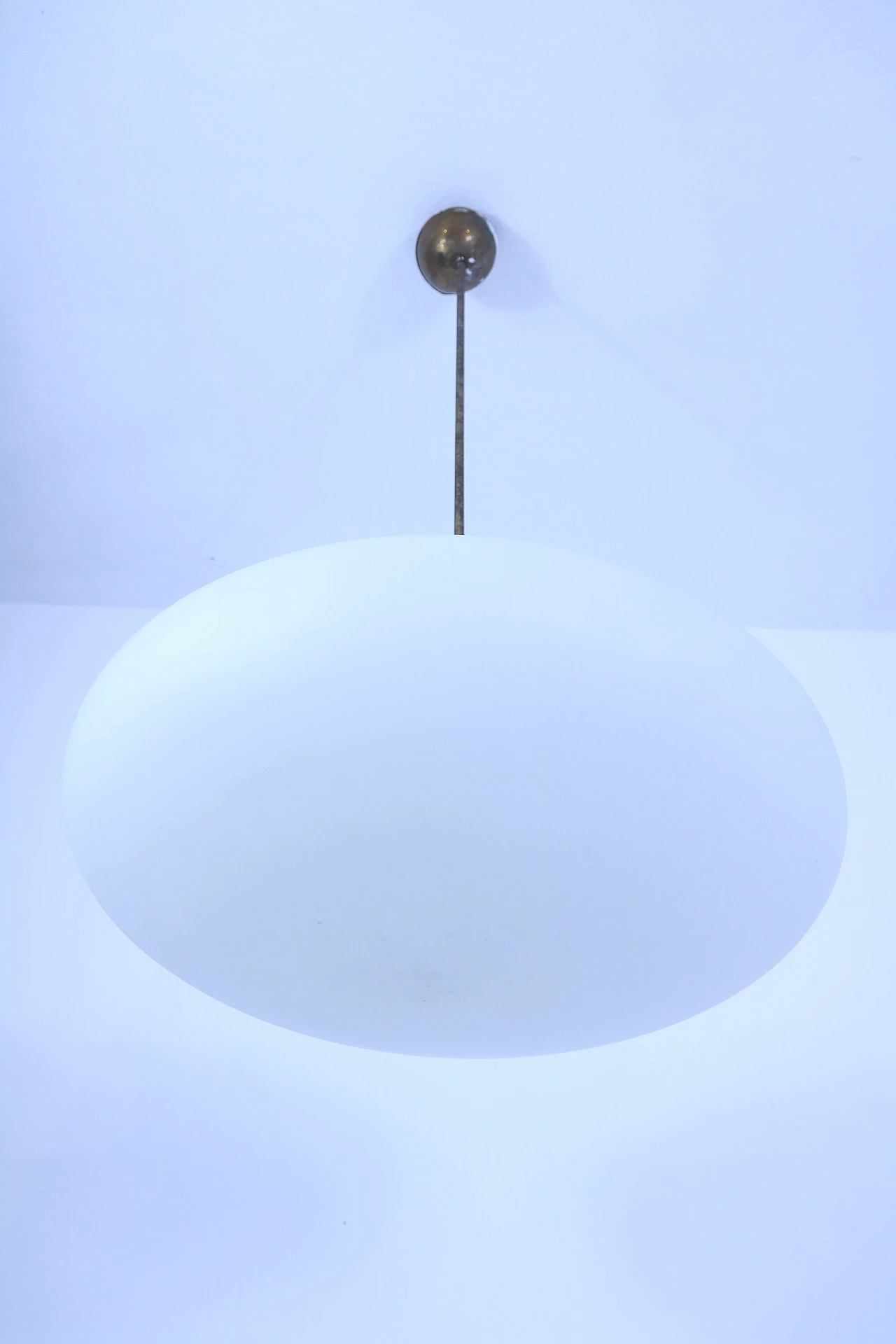 Chandelier in opaline glass, 50s 1155651