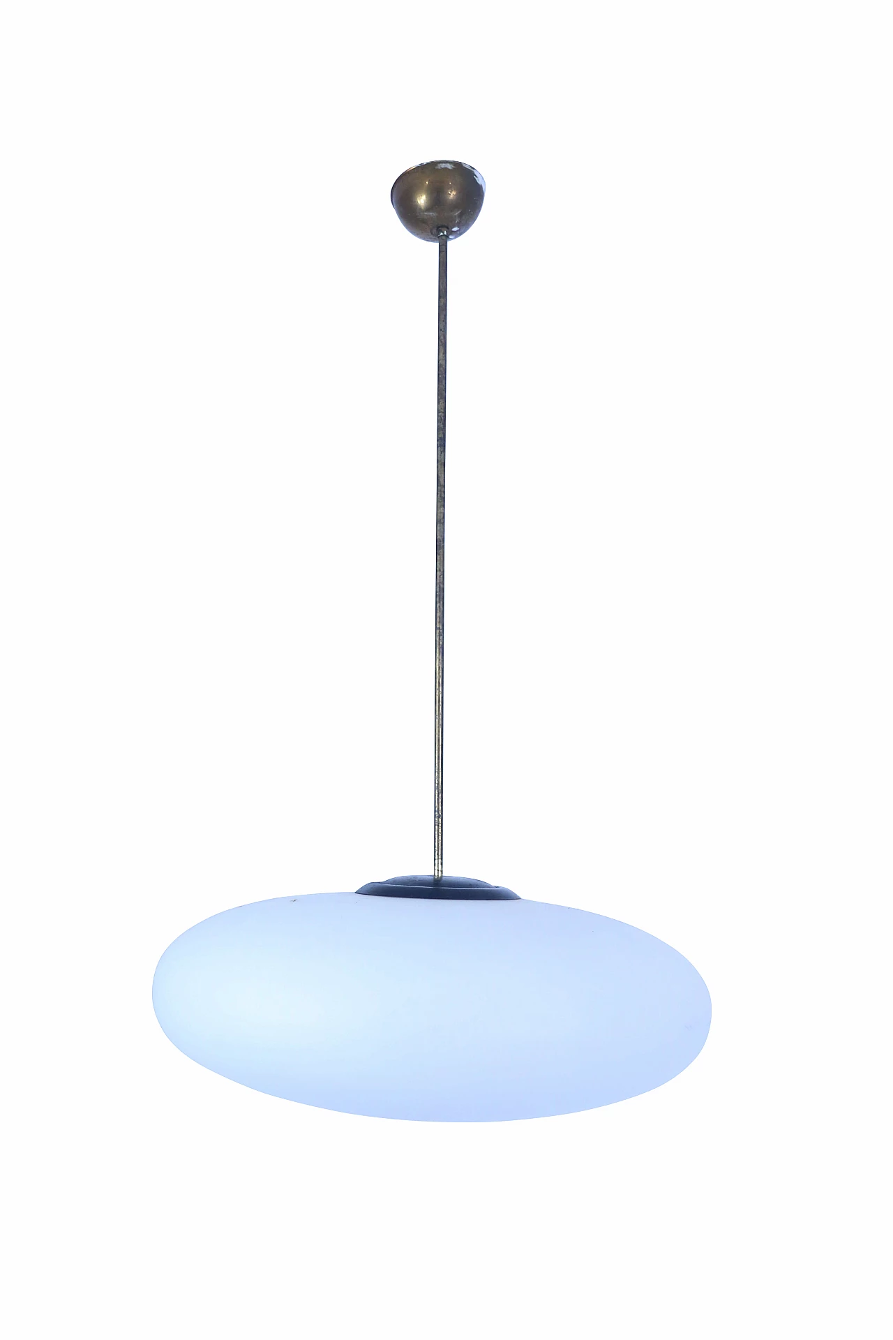 Chandelier in opaline glass, 50s 1156081