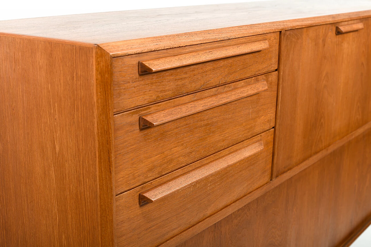 Credenza danese in teak con angolo bar, anni '50 1156435