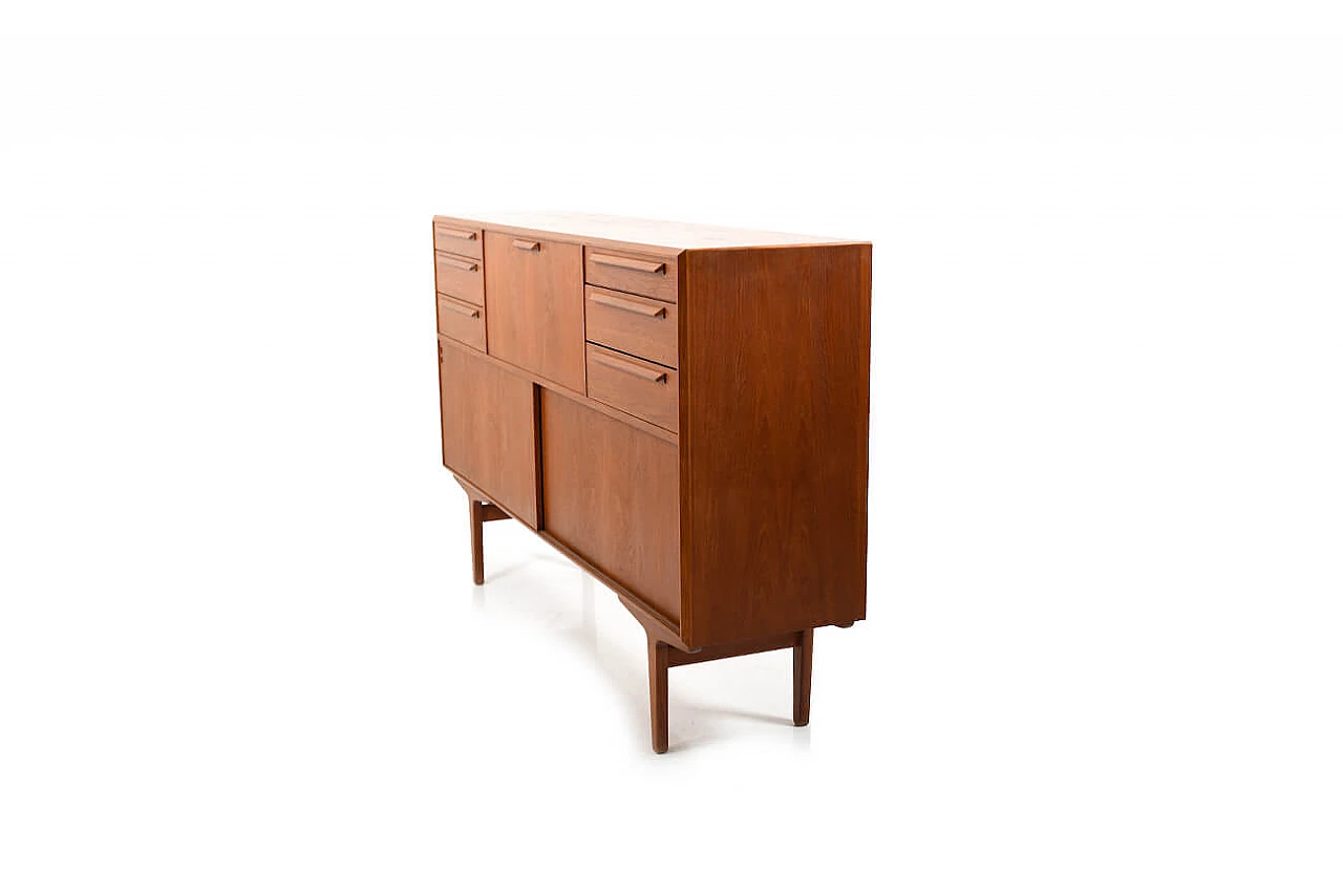 Credenza danese in teak con angolo bar, anni '50 1156436