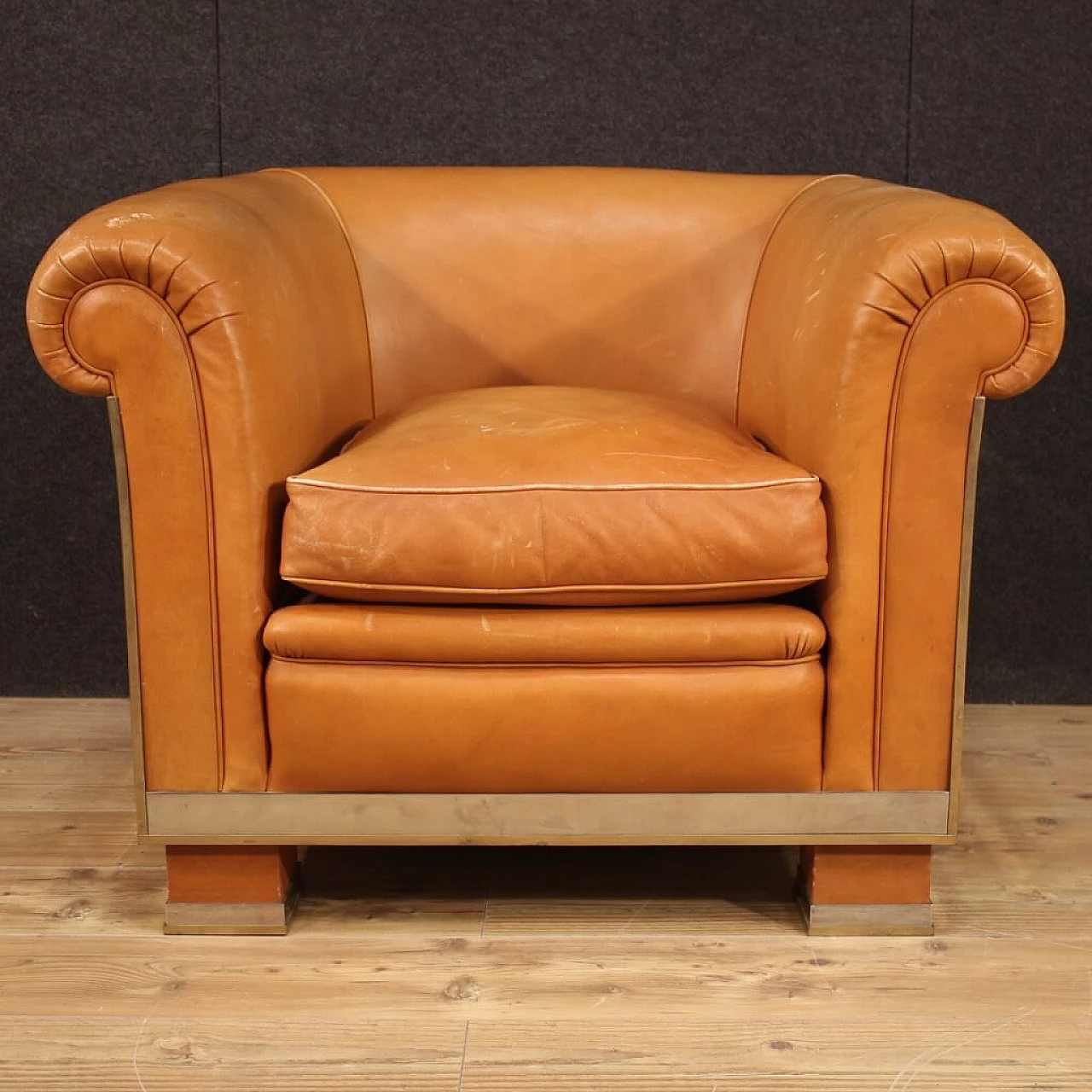 Leather design armchair, 70s 1156525