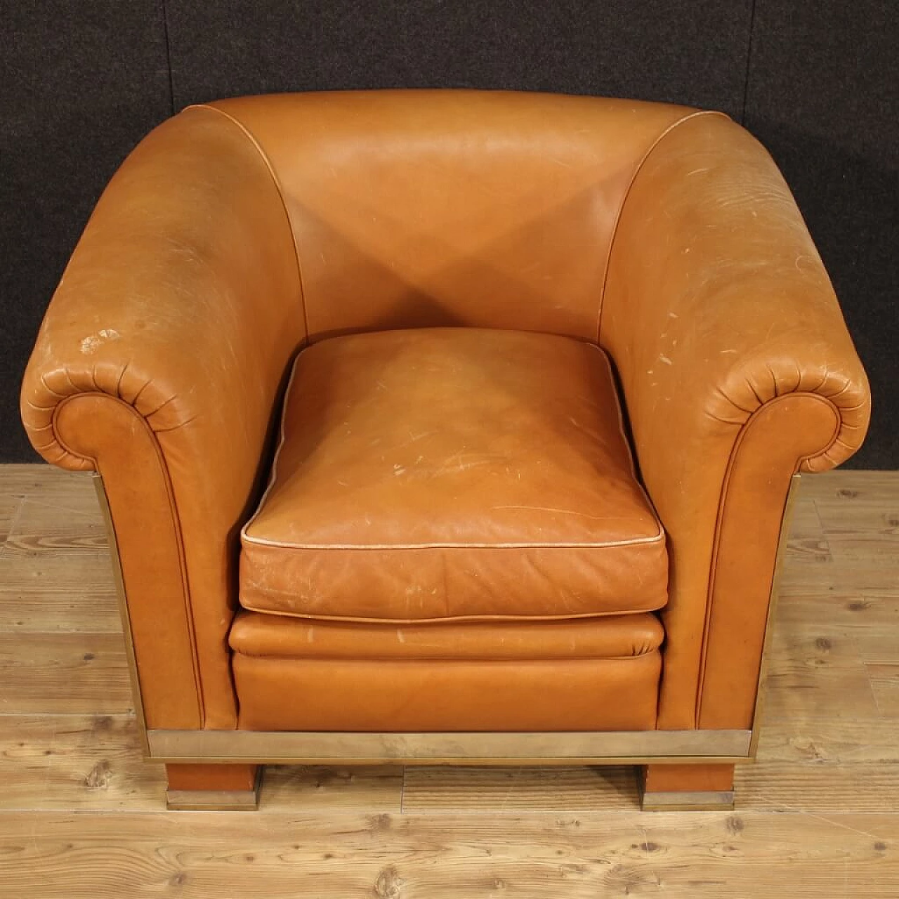 Leather design armchair, 70s 1156527