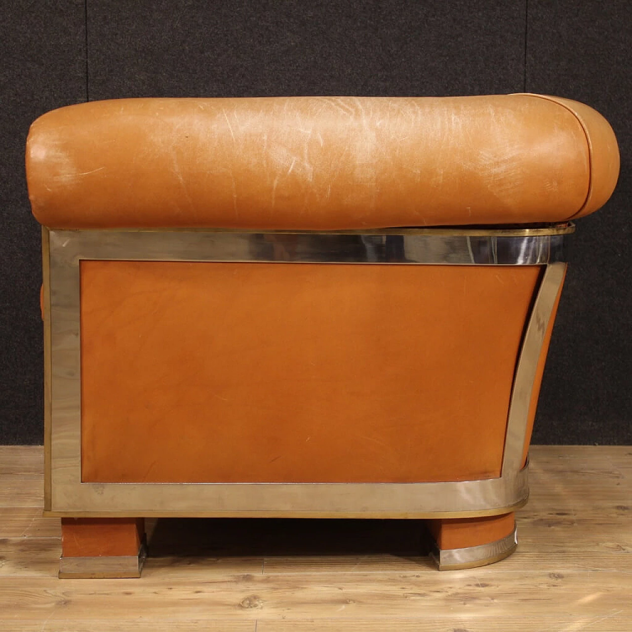 Leather design armchair, 70s 1156528
