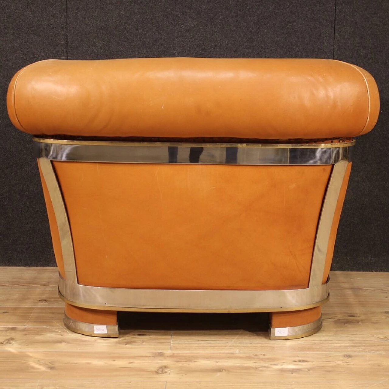 Leather design armchair, 70s 1156529