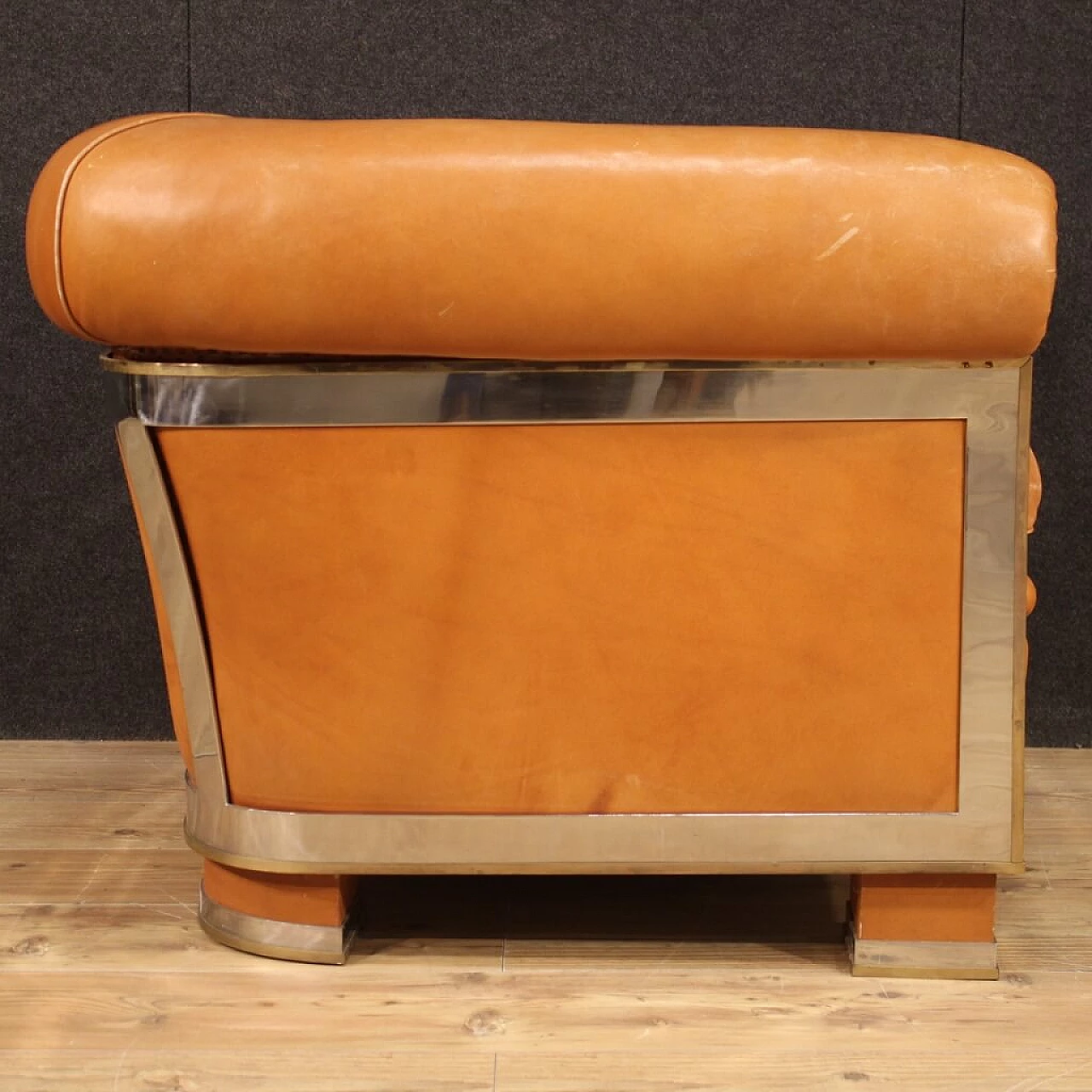 Leather design armchair, 70s 1156530