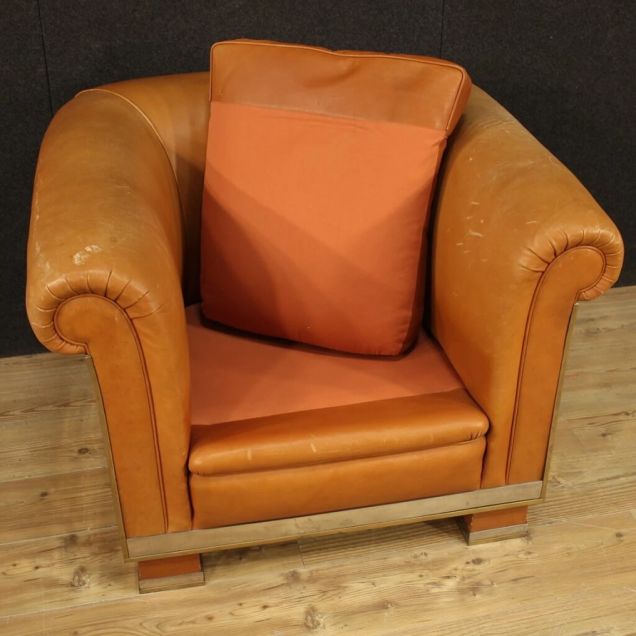 Leather design armchair, 70s 1156532
