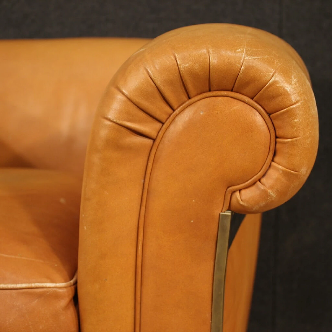 Leather design armchair, 70s 1156533