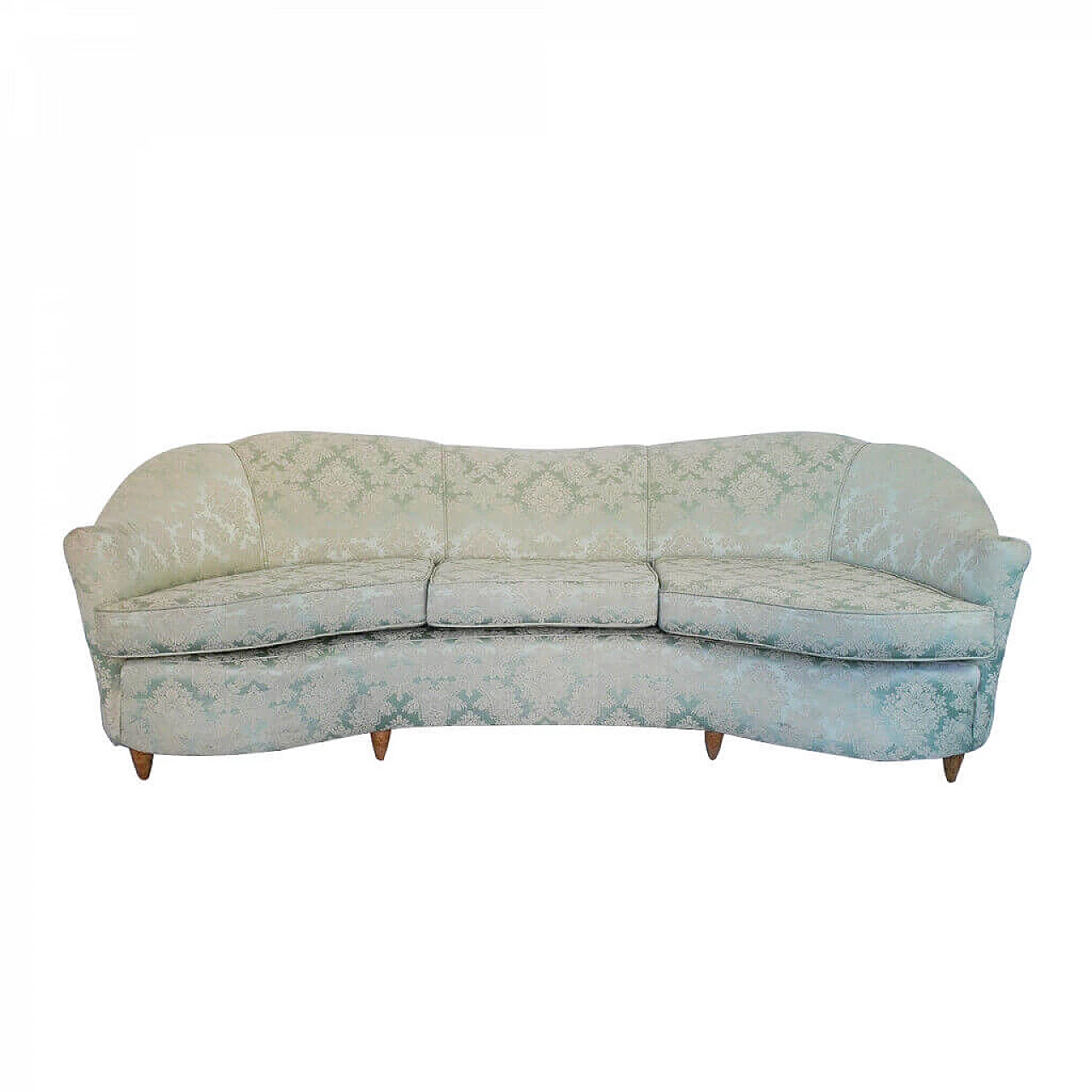 Curved 3 seater sofa, 50s 1157028