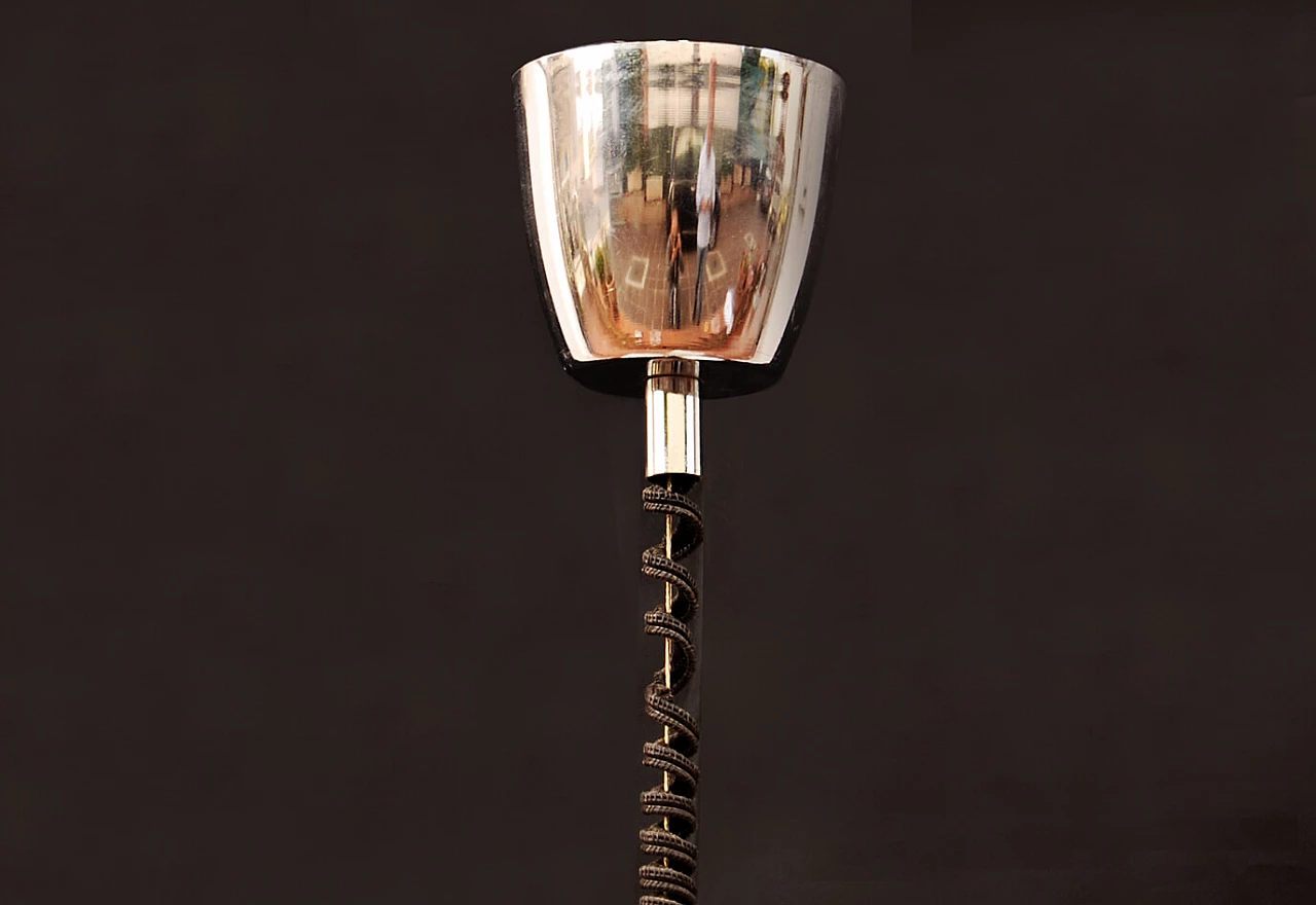 Chromed metal pendant lamp by Goffredo Reggiani, 1970s 1157095
