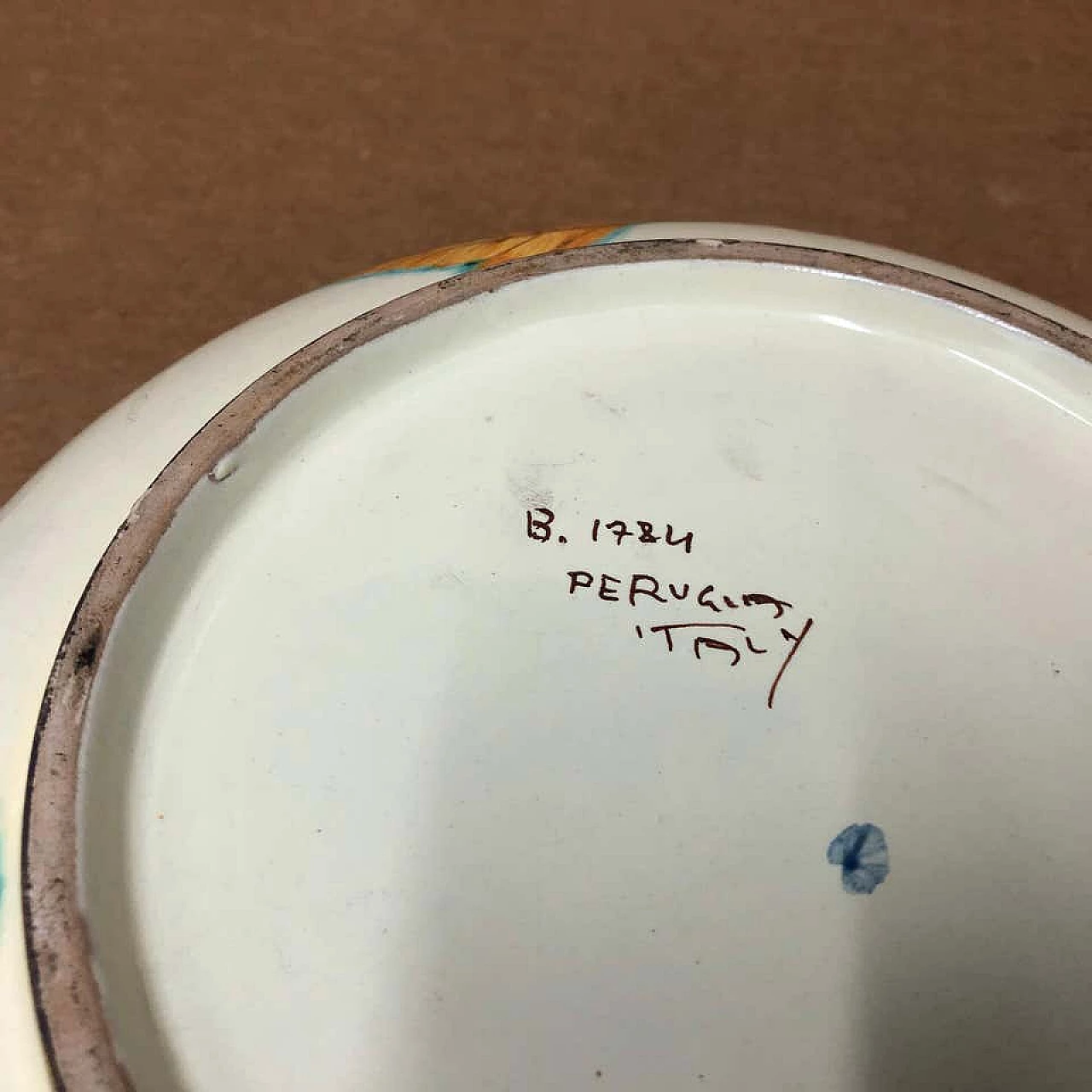 Pair of Italian ceramic boxes of modern mid-century Deruta, 1960s 1157232