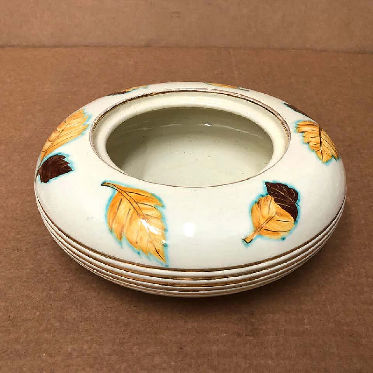 Pair of Italian ceramic boxes of modern mid-century Deruta, 1960s 1157233