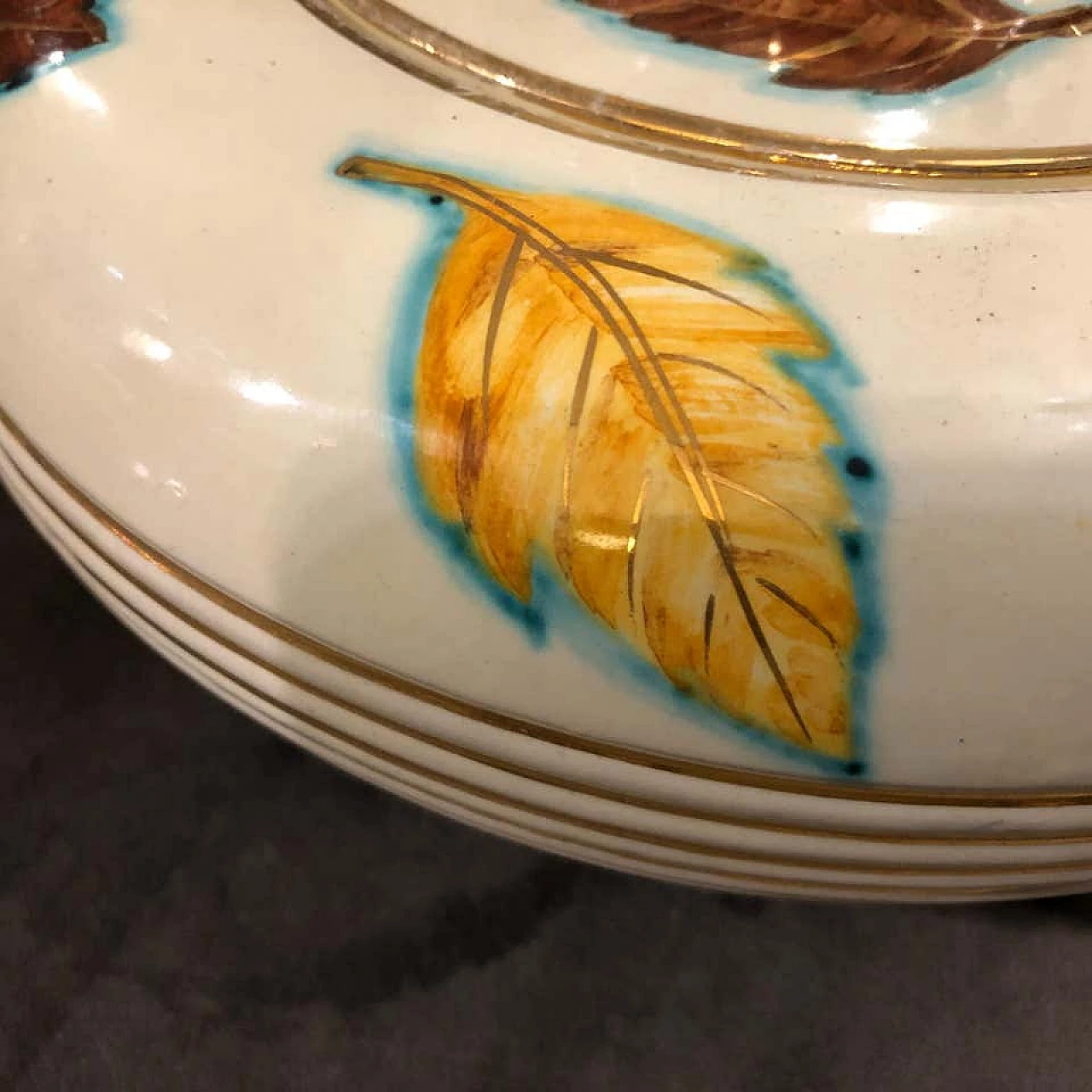 Pair of Italian ceramic boxes of modern mid-century Deruta, 1960s 1157239