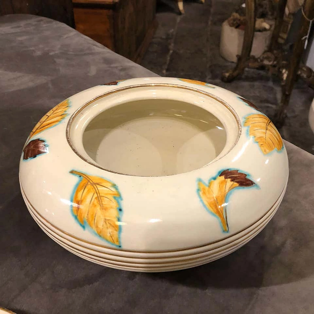 Pair of Italian ceramic boxes of modern mid-century Deruta, 1960s 1157240