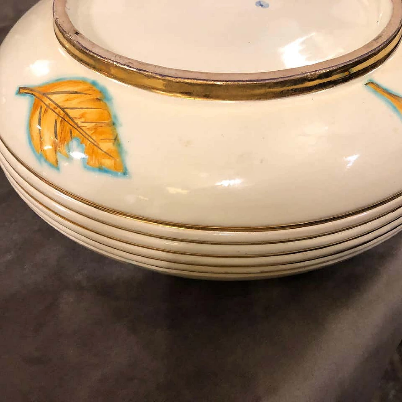 Pair of Italian ceramic boxes of modern mid-century Deruta, 1960s 1157242