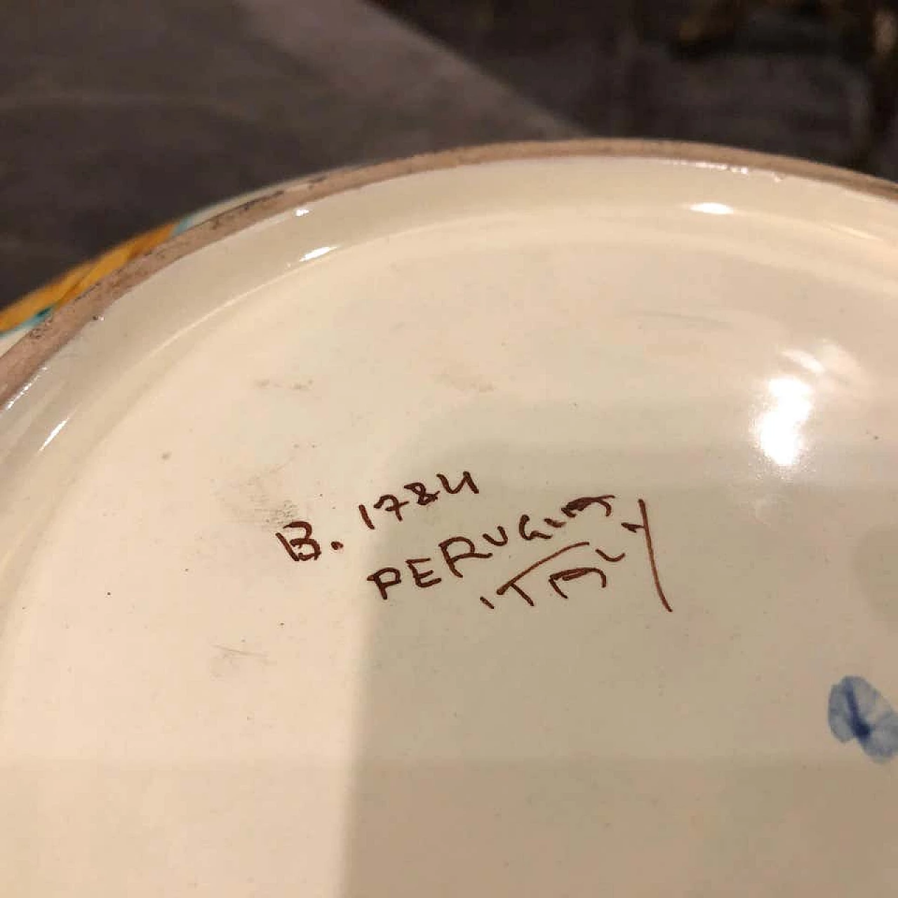 Pair of Italian ceramic boxes of modern mid-century Deruta, 1960s 1157244