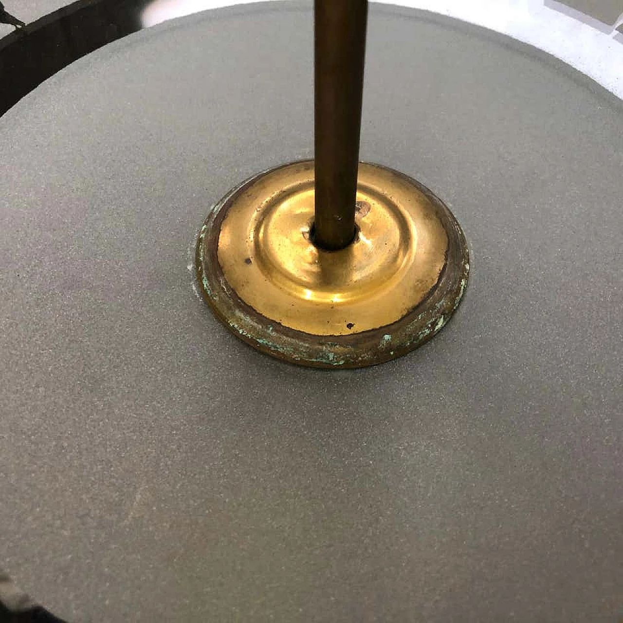 Lampada a sospensione Stilnovo in ottone e vetro, anni '50 1157279