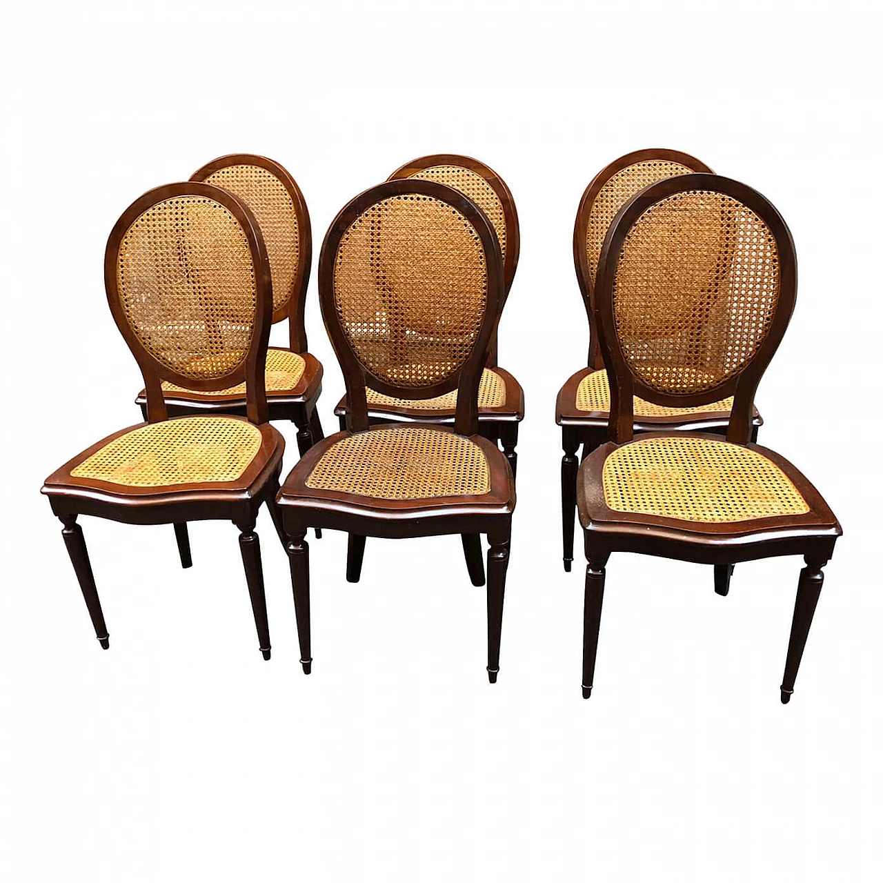 6 Sedie in paglia di Vienna, fine '800 1157516