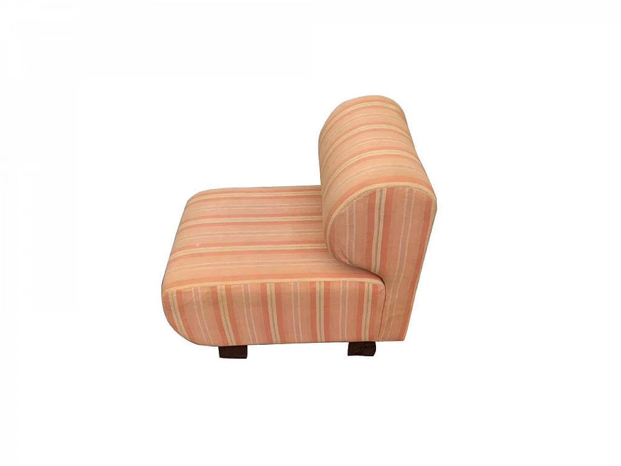 Armchair with striped fabric, 60s 1157703