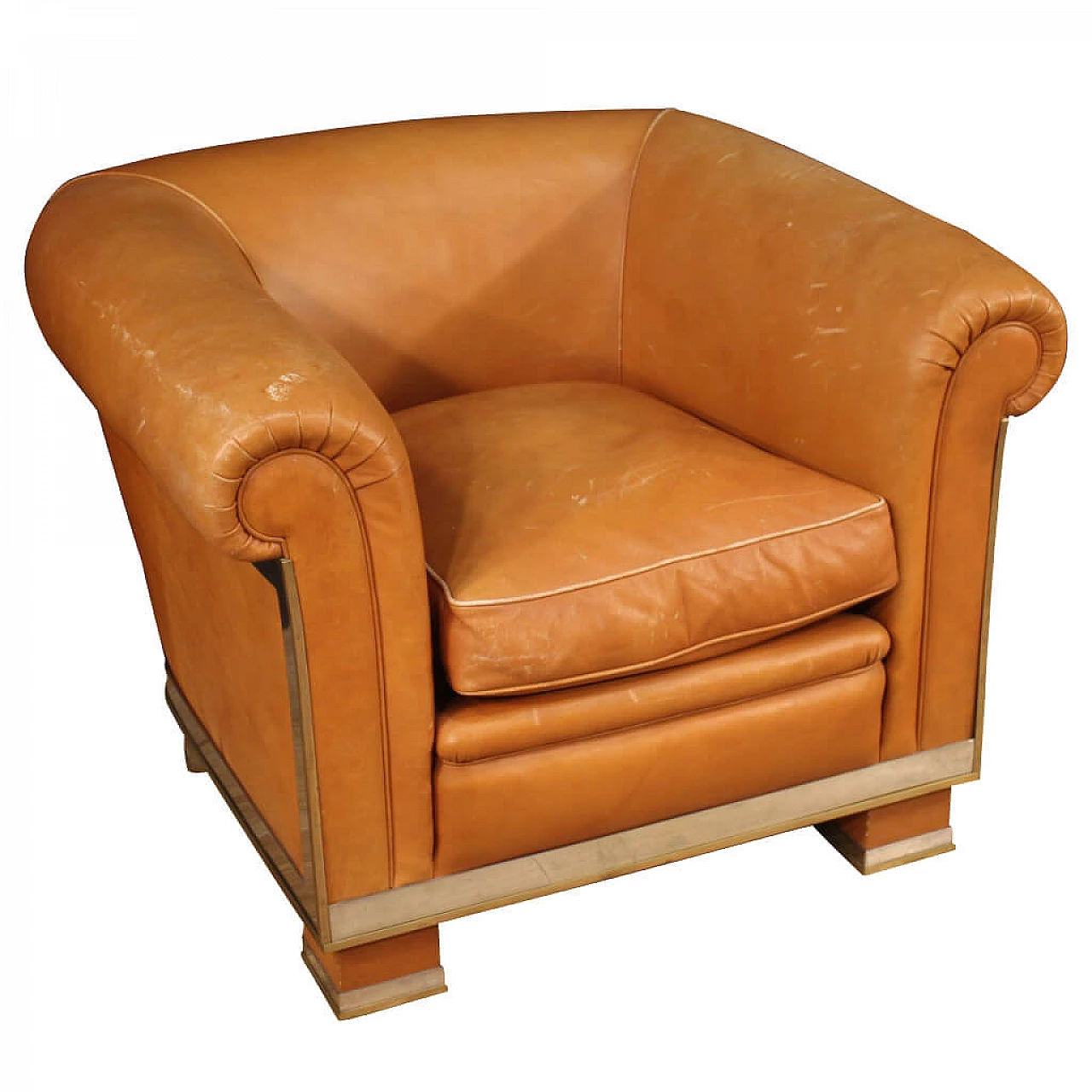 Leather design armchair, 70s 1157713