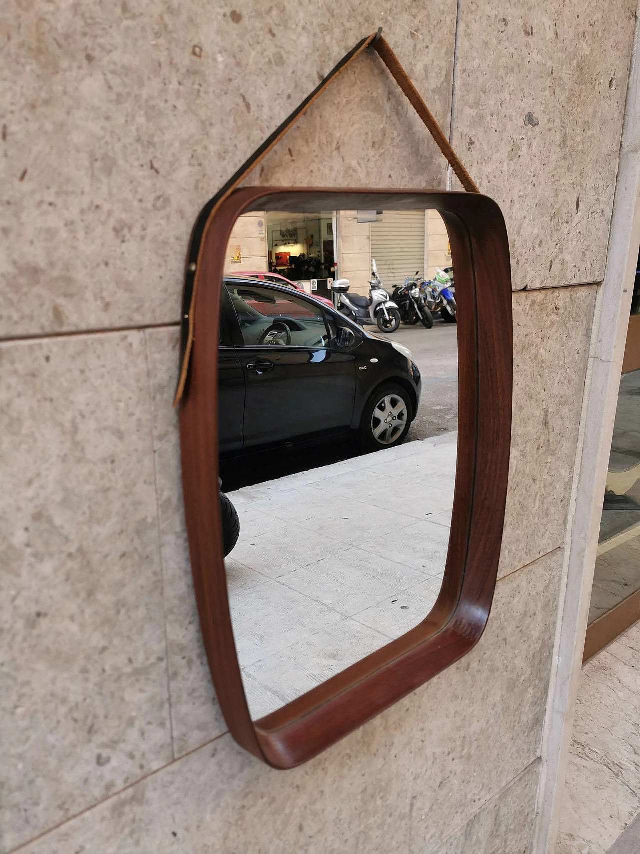 Specchio in teak di Pendersen e Hansen, anni '60 1157746