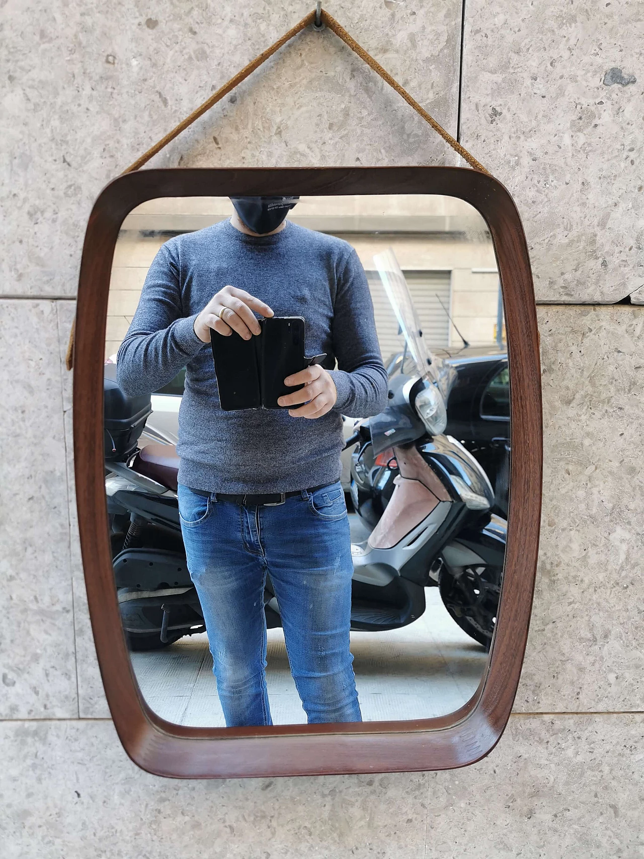 Specchio in teak di Pendersen e Hansen, anni '60 1157753