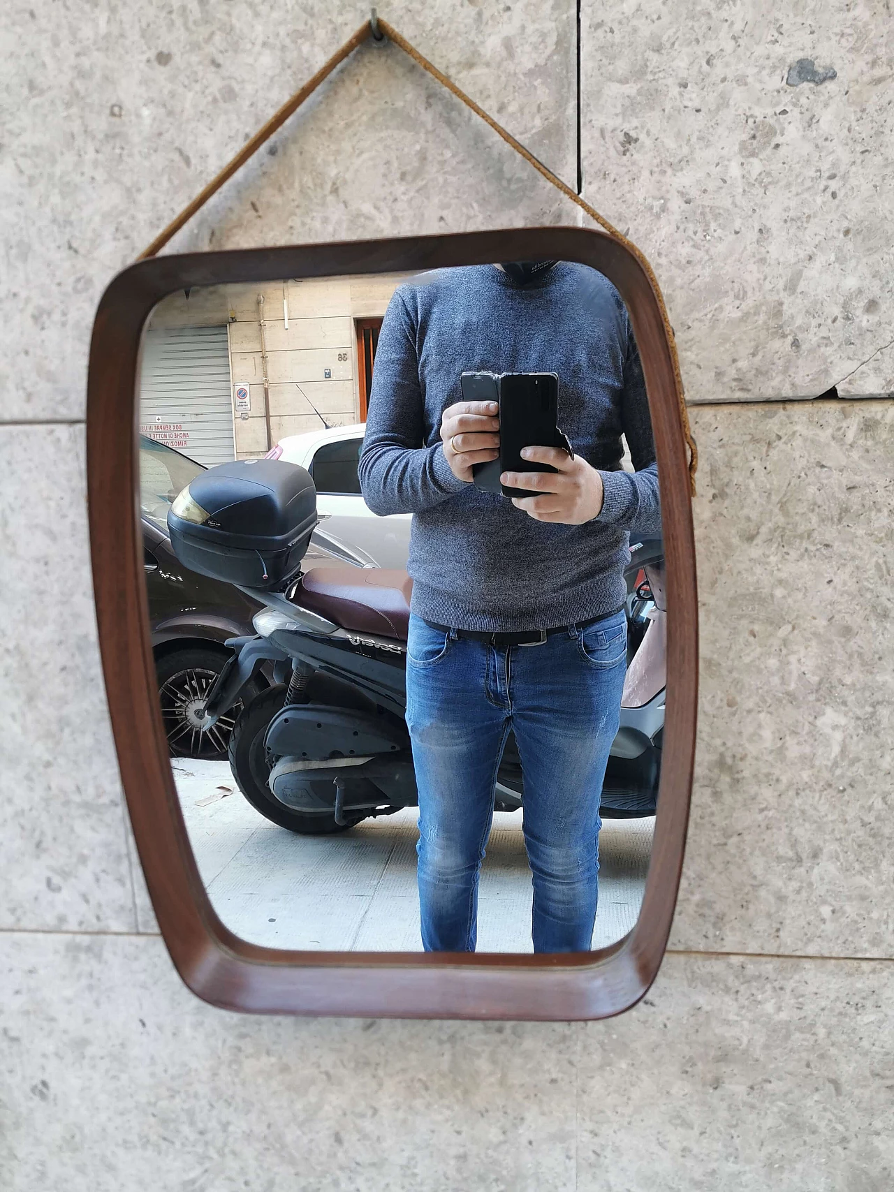 Specchio in teak di Pendersen e Hansen, anni '60 1157764