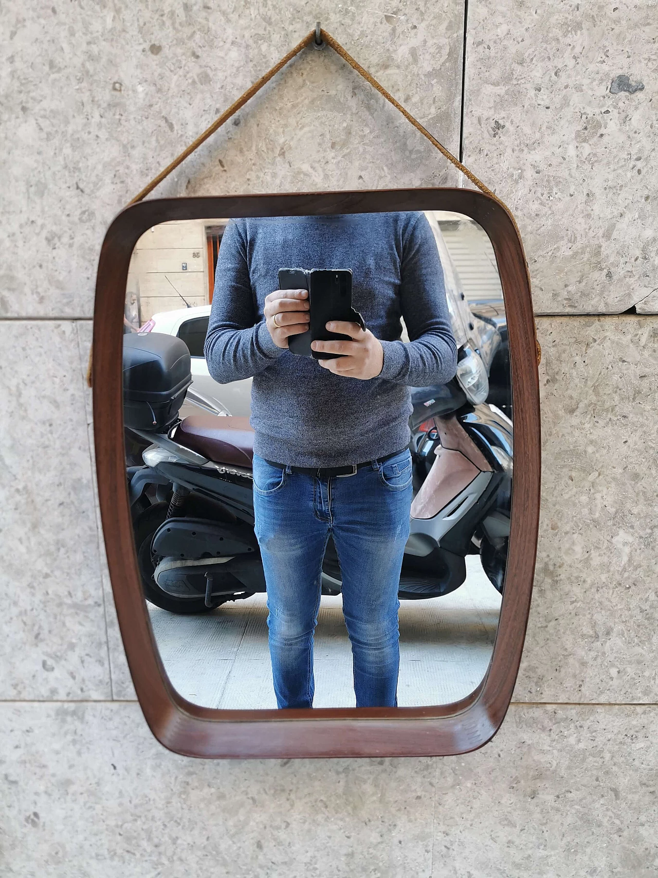 Specchio in teak di Pendersen e Hansen, anni '60 1157766