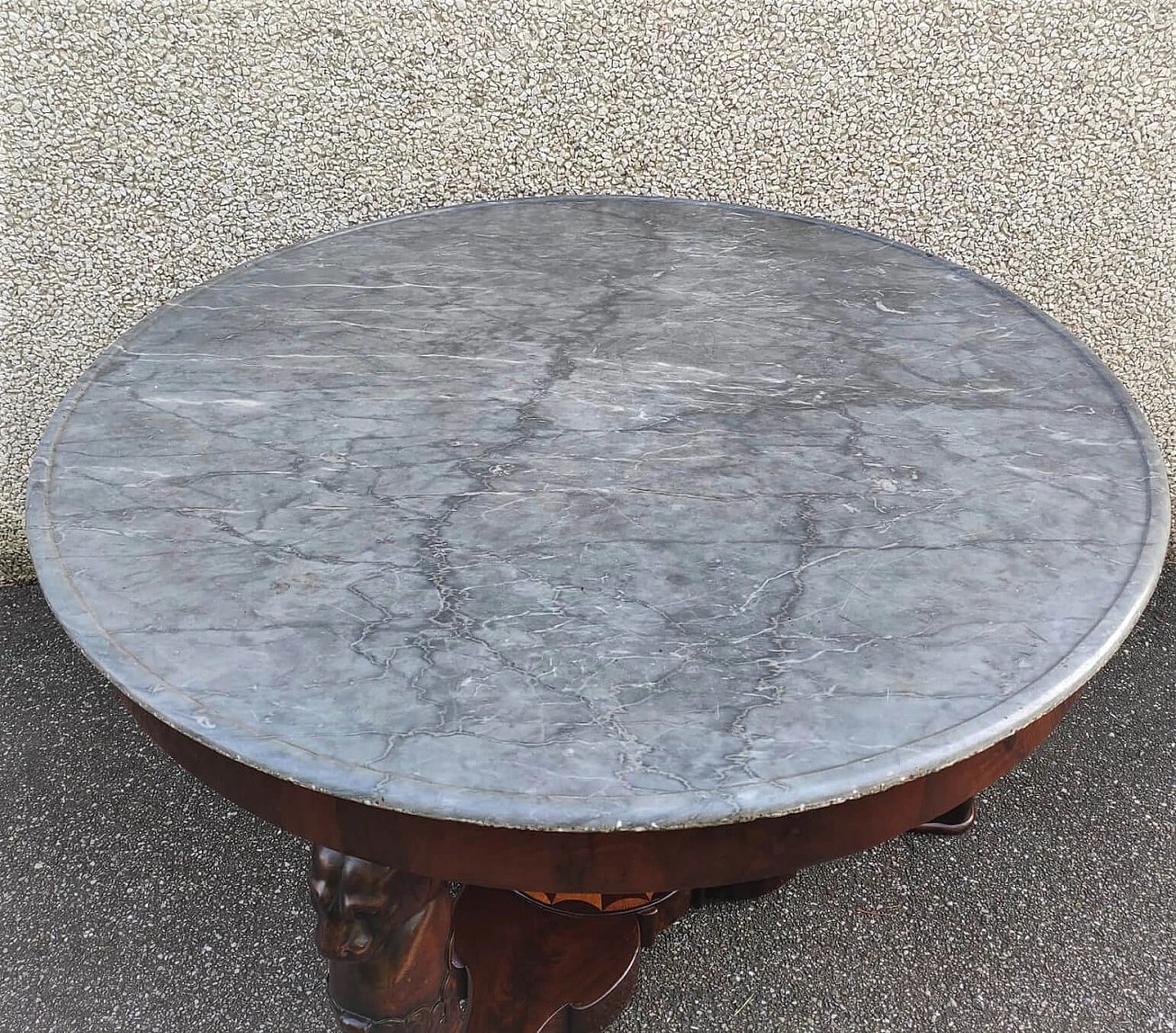 Sicilian table Empire period in mahogany feather, beginning of 19th century 1157792