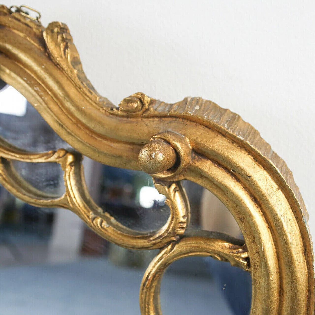 Gilded wooden mirror, 1950s 1157926