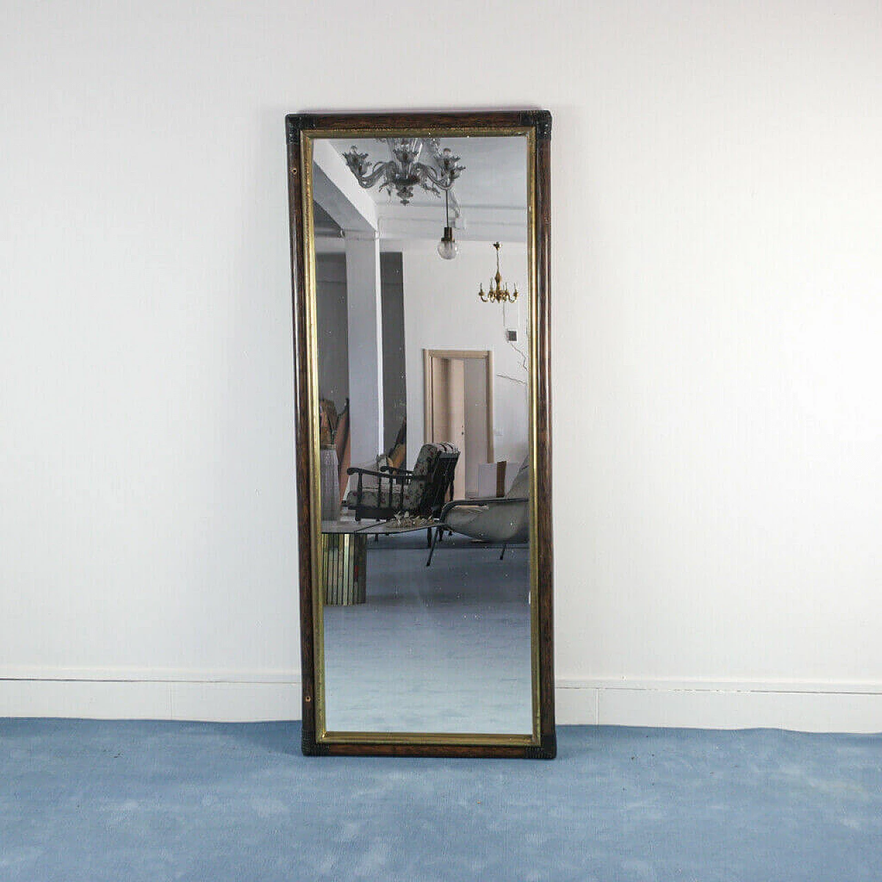 Mirror with bamboo frame, 70's 1158012