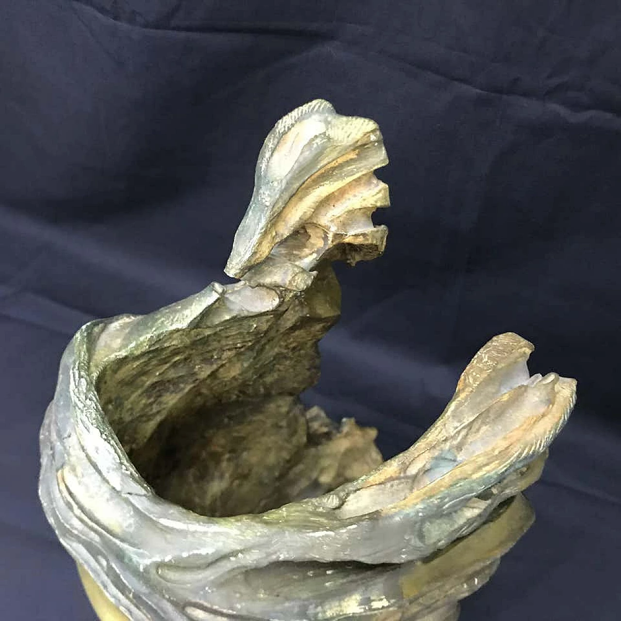 Female face in terracotta, unique piece, 1950s 1158087