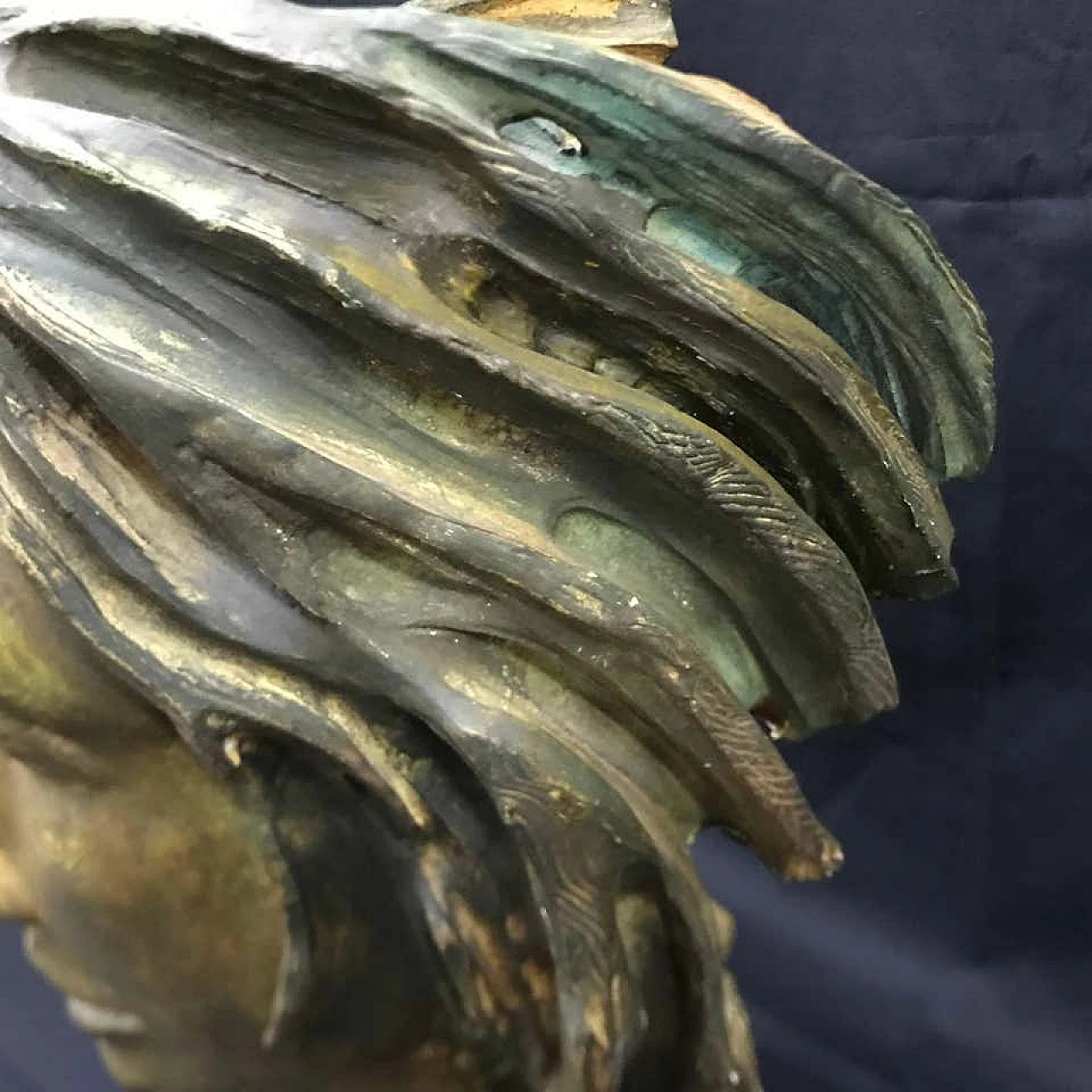 Female face in terracotta, unique piece, 1950s 1158088