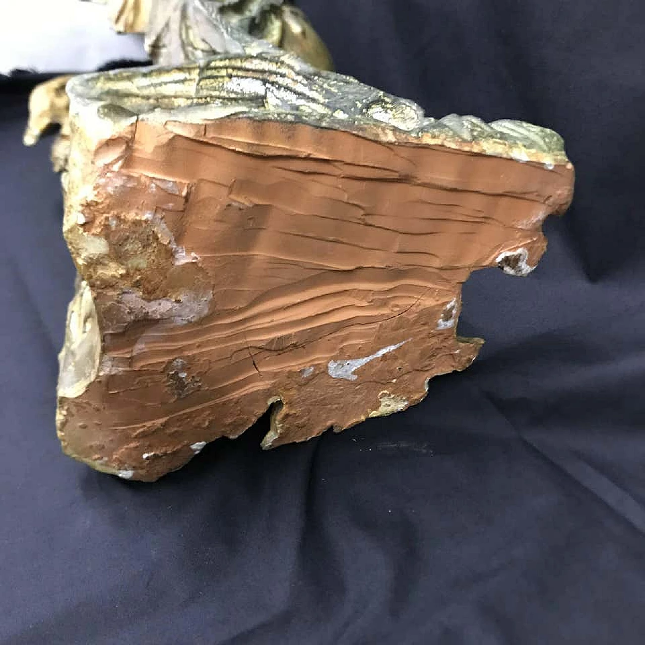 Female face in terracotta, unique piece, 1950s 1158091