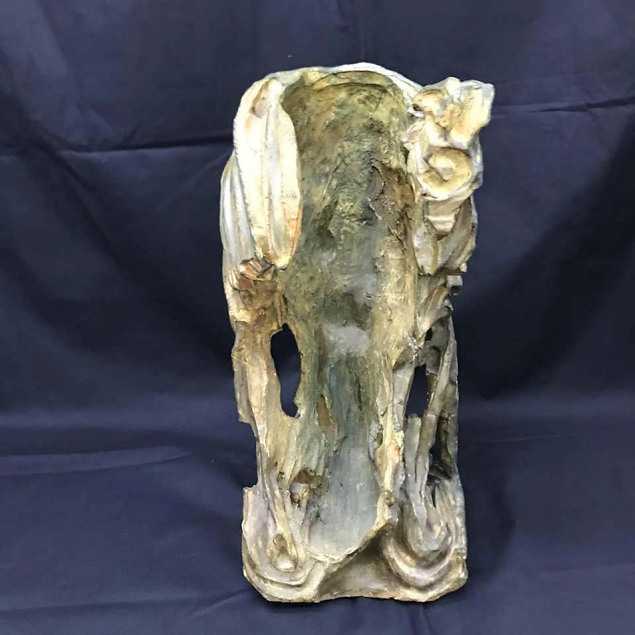 Female face in terracotta, unique piece, 1950s 1158094