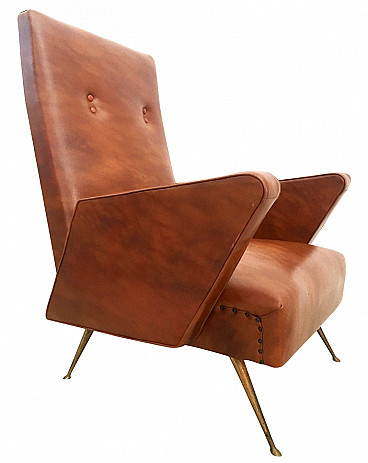 Eco-leather armchair, 60s