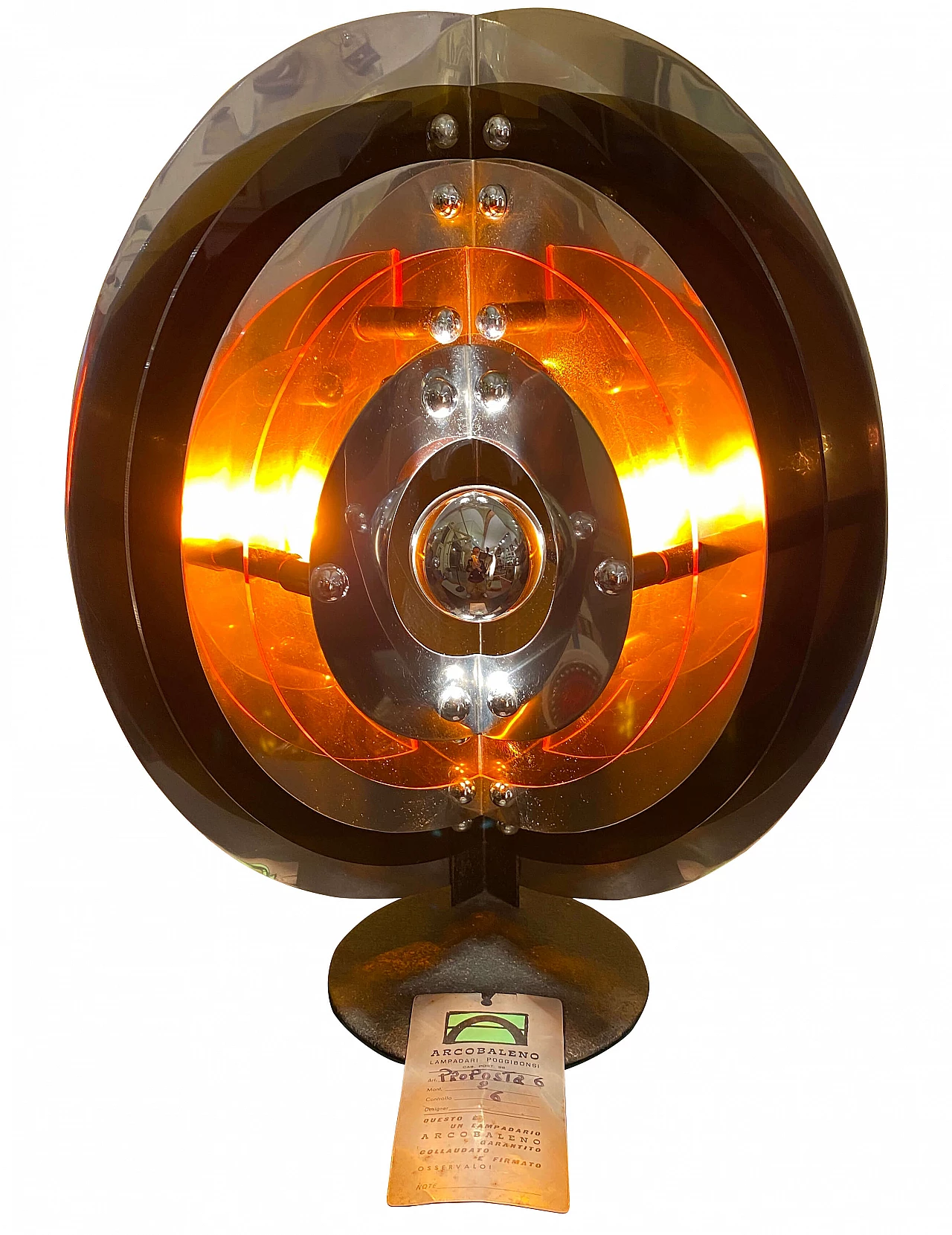 Lampada da tavolo “Proposta 6” di Giuseppe Calonaci per Arcobaleno Poggibonsi, anni '70 1158654