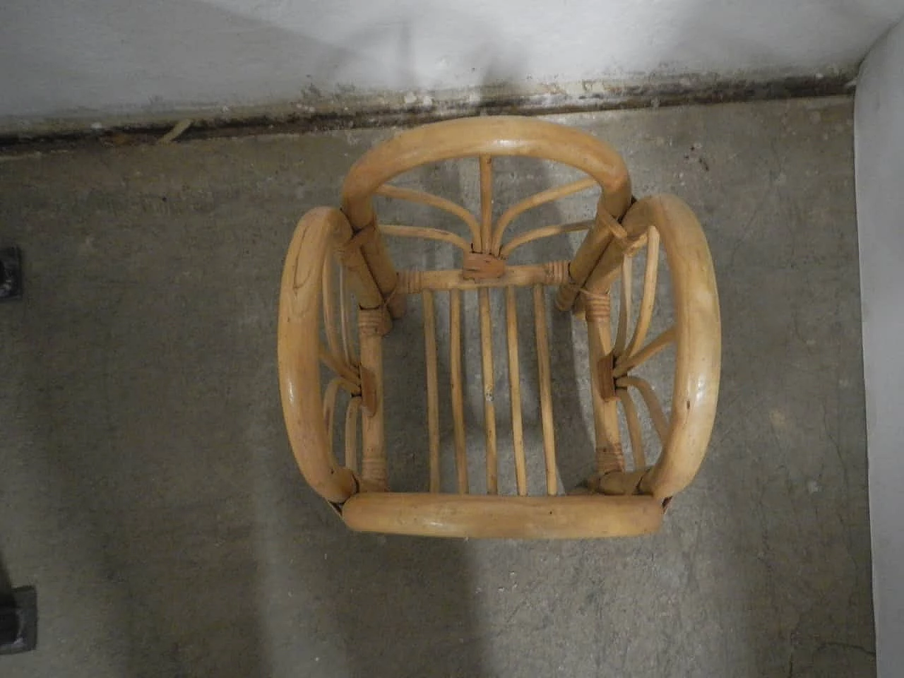 Wicker flower stand, 1970's 1158752