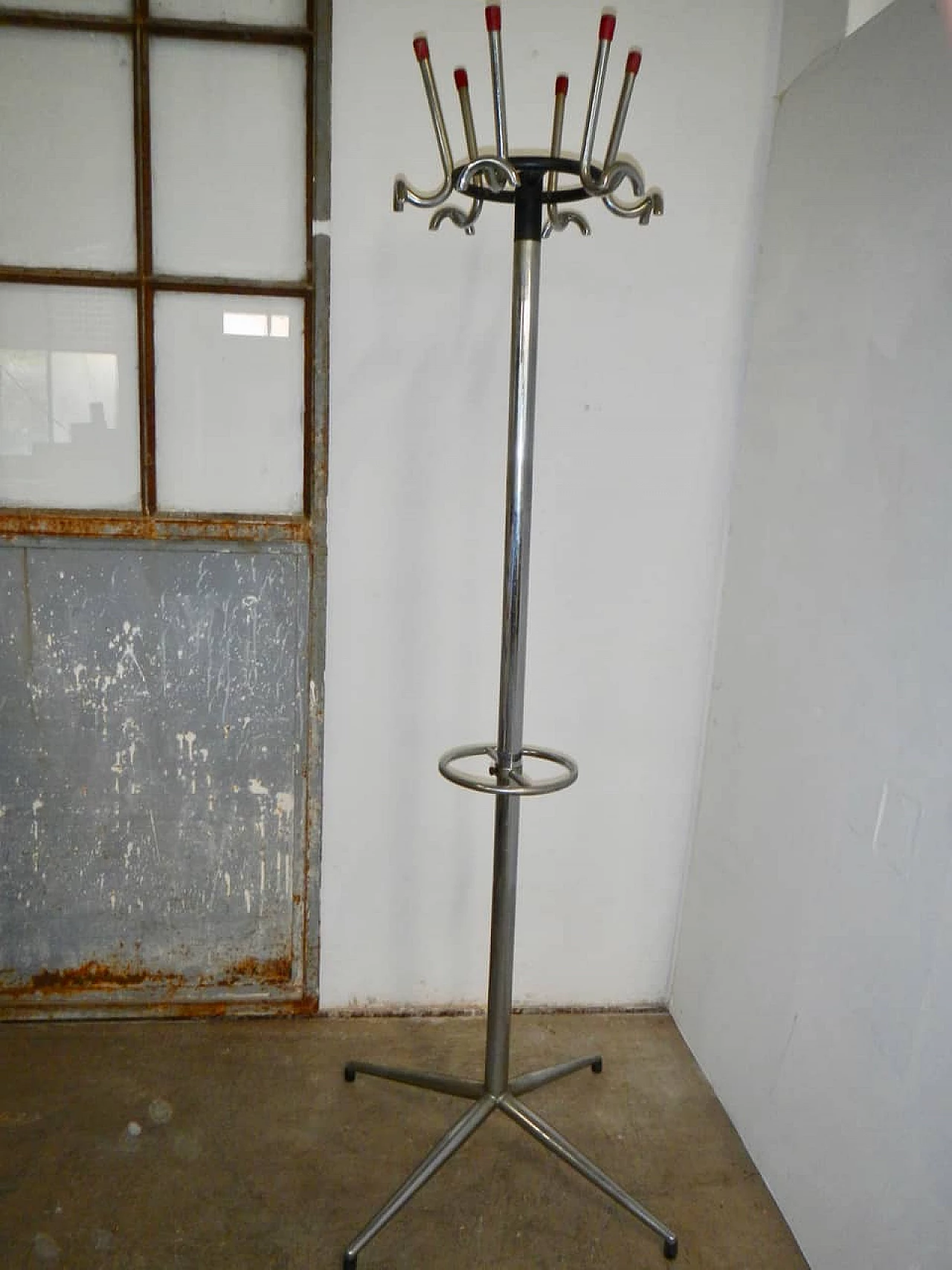 Chromed metal office coat rack, 1950s 1158757