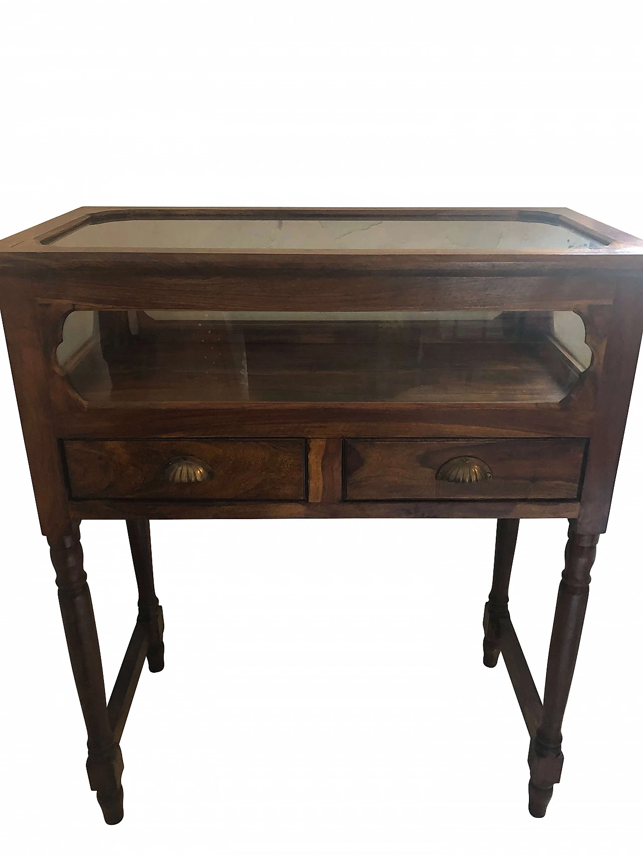 Coppia di vetrine di legno duro indiane, risalenti al periodo coloniale 1158943