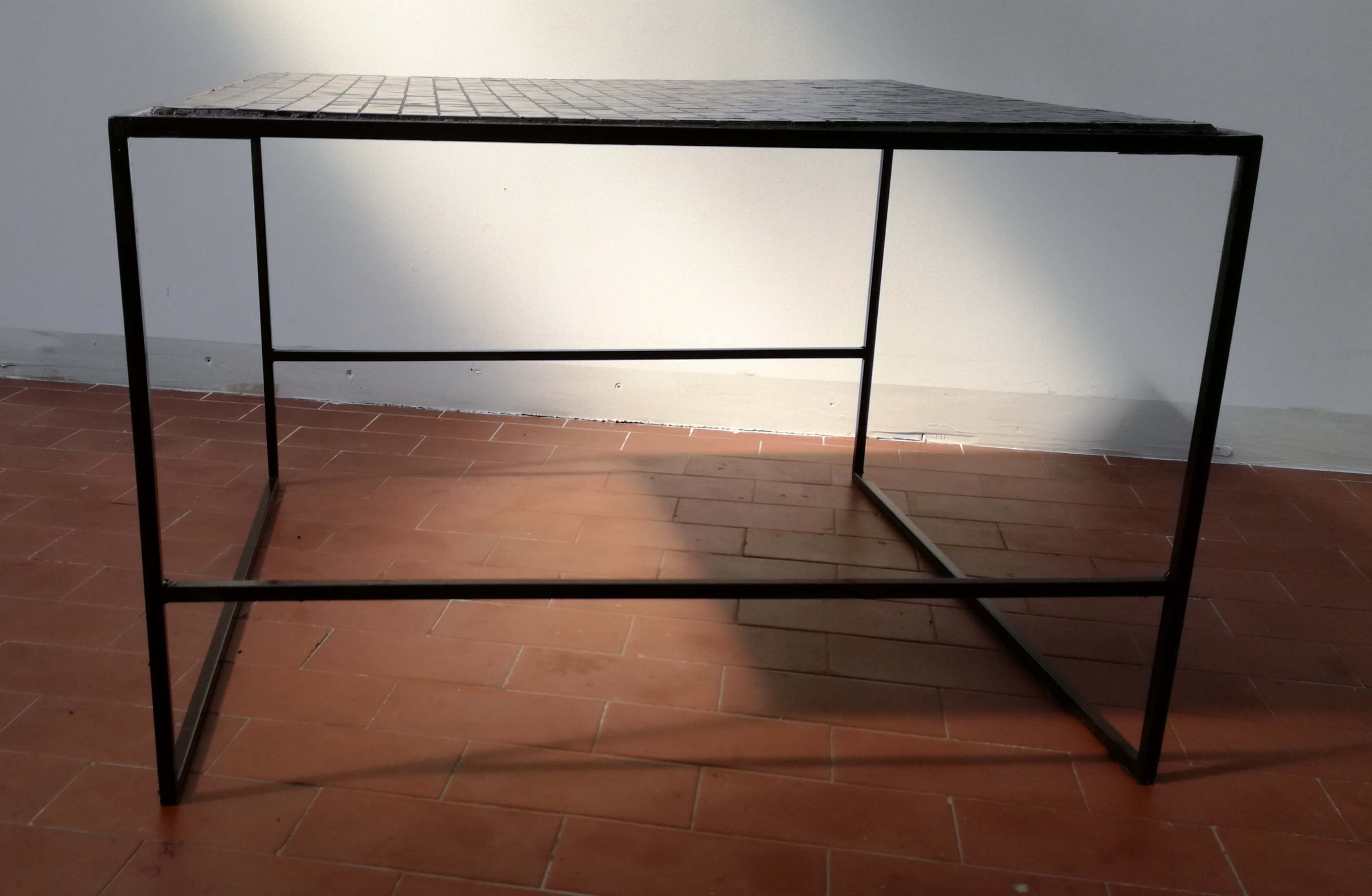 Tavolino Da Balcone TecTake - Piano In Mosaico Di Pietra, Ribaltabile - Portata 20 Kg