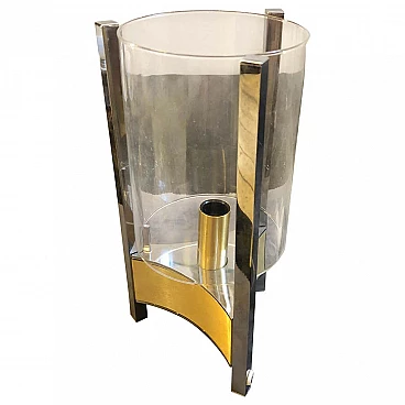 Lampada da tavolo di Gaetano Sciolari in vetro e ottone, anni '60