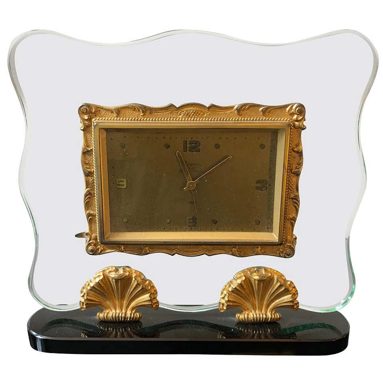 Orologio Da Tavolo In Peltro Invecchiato | Stile Classico Con Finitura Oro - Foto 8